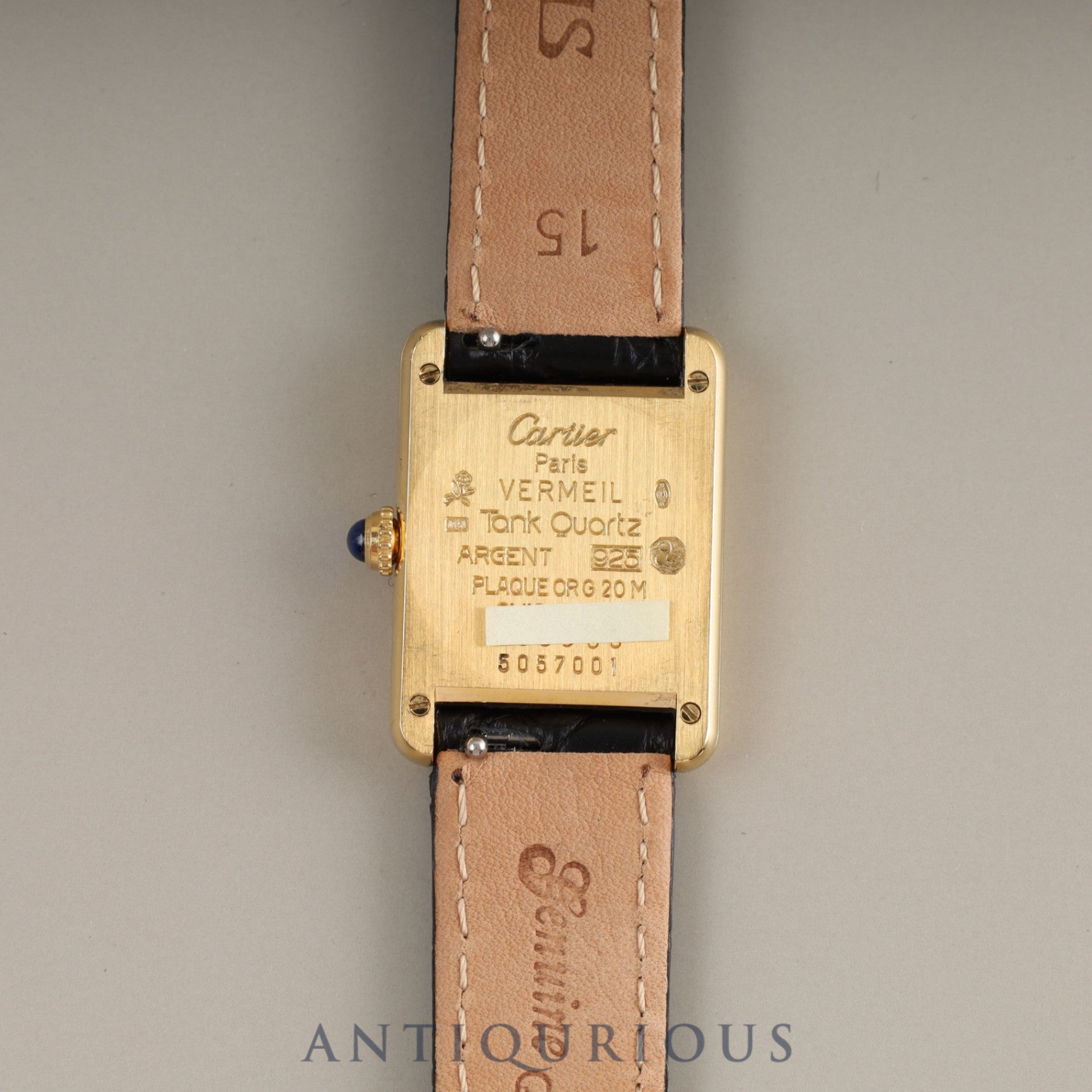 Cartier Must Tank SM QZ 5057001 SV925 Genuine buckle Ivory dial Box Instructions Cartier boutique complete service