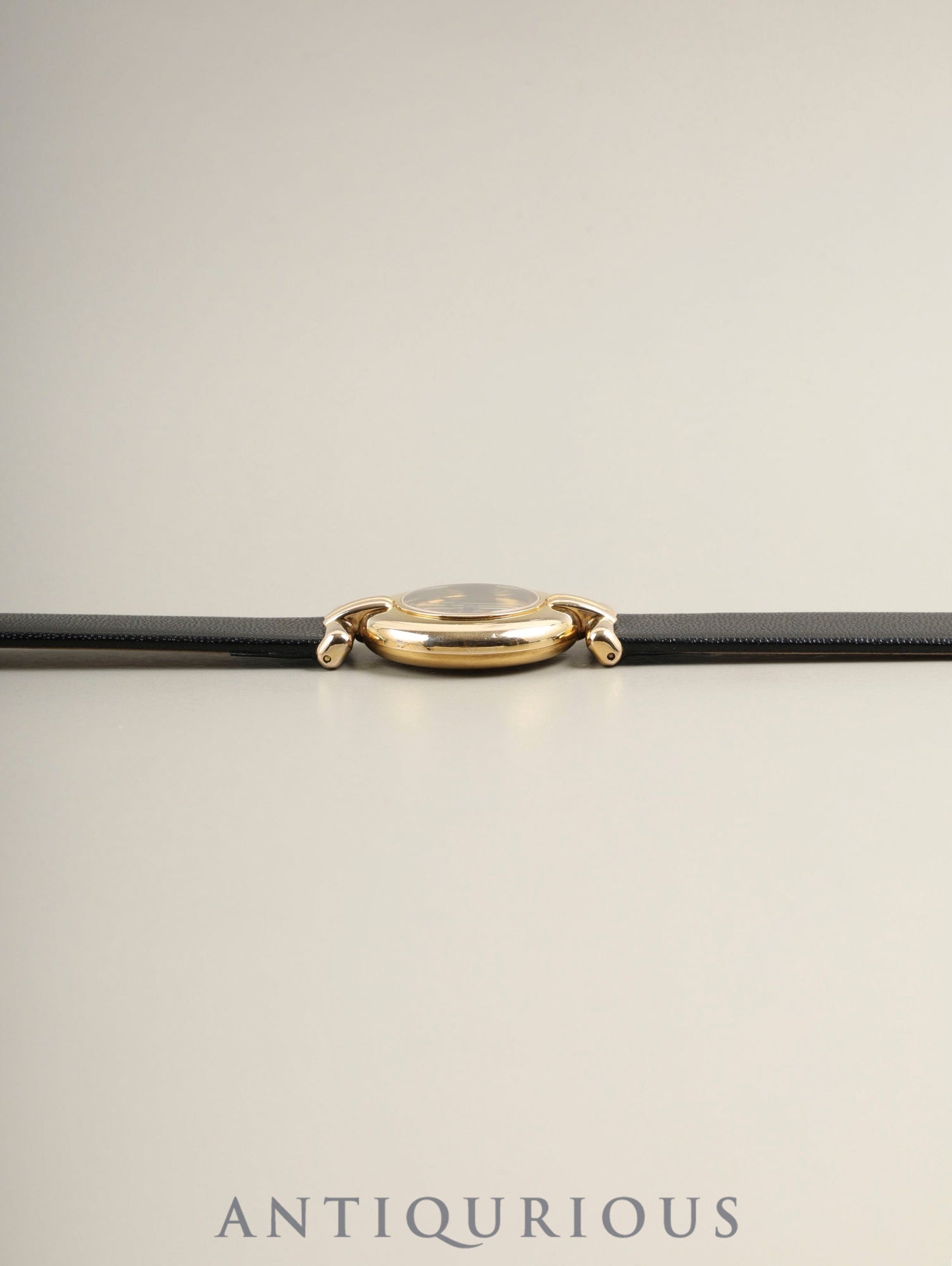 Cartier Must Colisée 590002 Quartz Cal.90 SV925 Leather Original Pin Buckle (GP) Gold Dial (SWISS marking) Overhauled