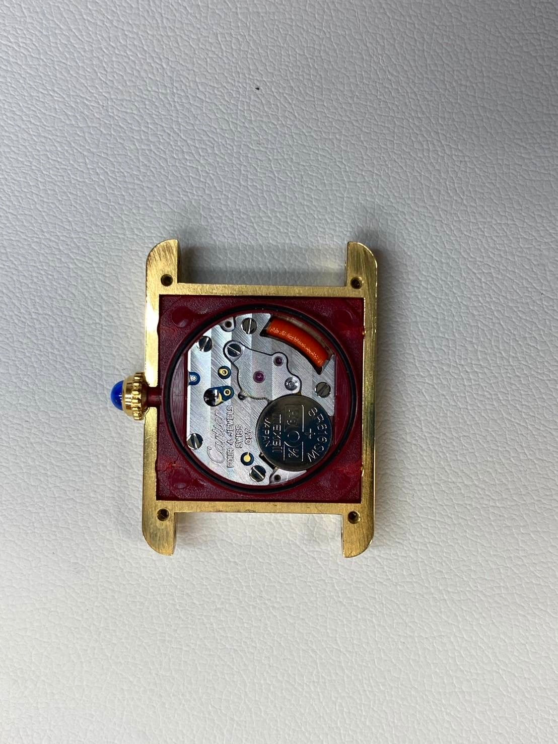 カルティエ マストタンク SM W1005554 / 5057001 クォーツ Cal.057 SV925 純正革ベルト 純正Dバックル オパラン文字盤 保証書(1998年)オーバーホール済み