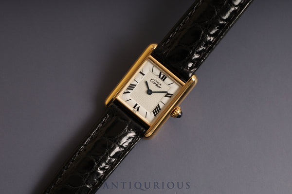 カルティエ マストタンク SM QZ 飛びローマン文字盤