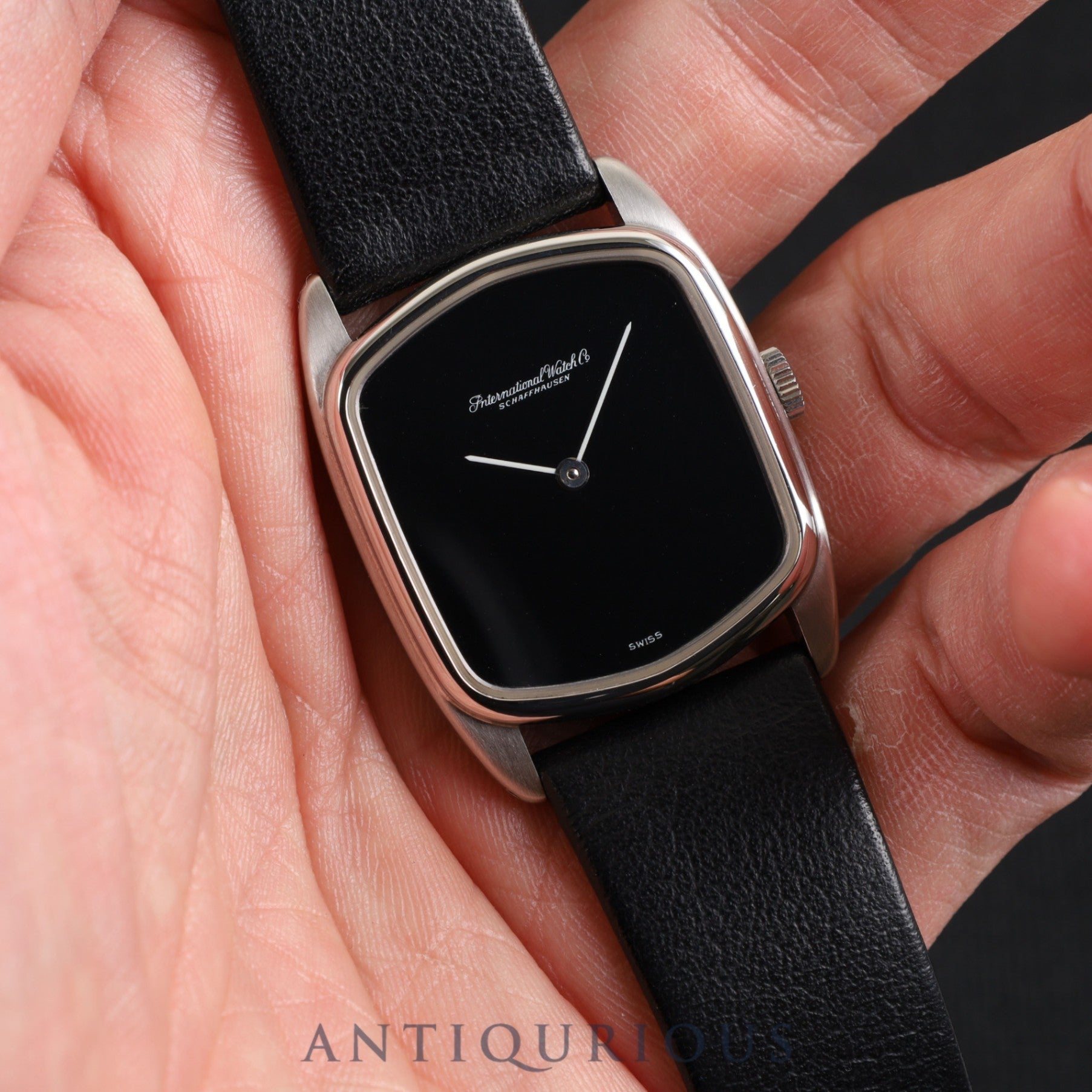 IWC ダヴィンチライン 手巻き SS 純正革ベルト 純正尾錠(SS)ブラック文字盤 オーバーホール済みアイダブリュシー