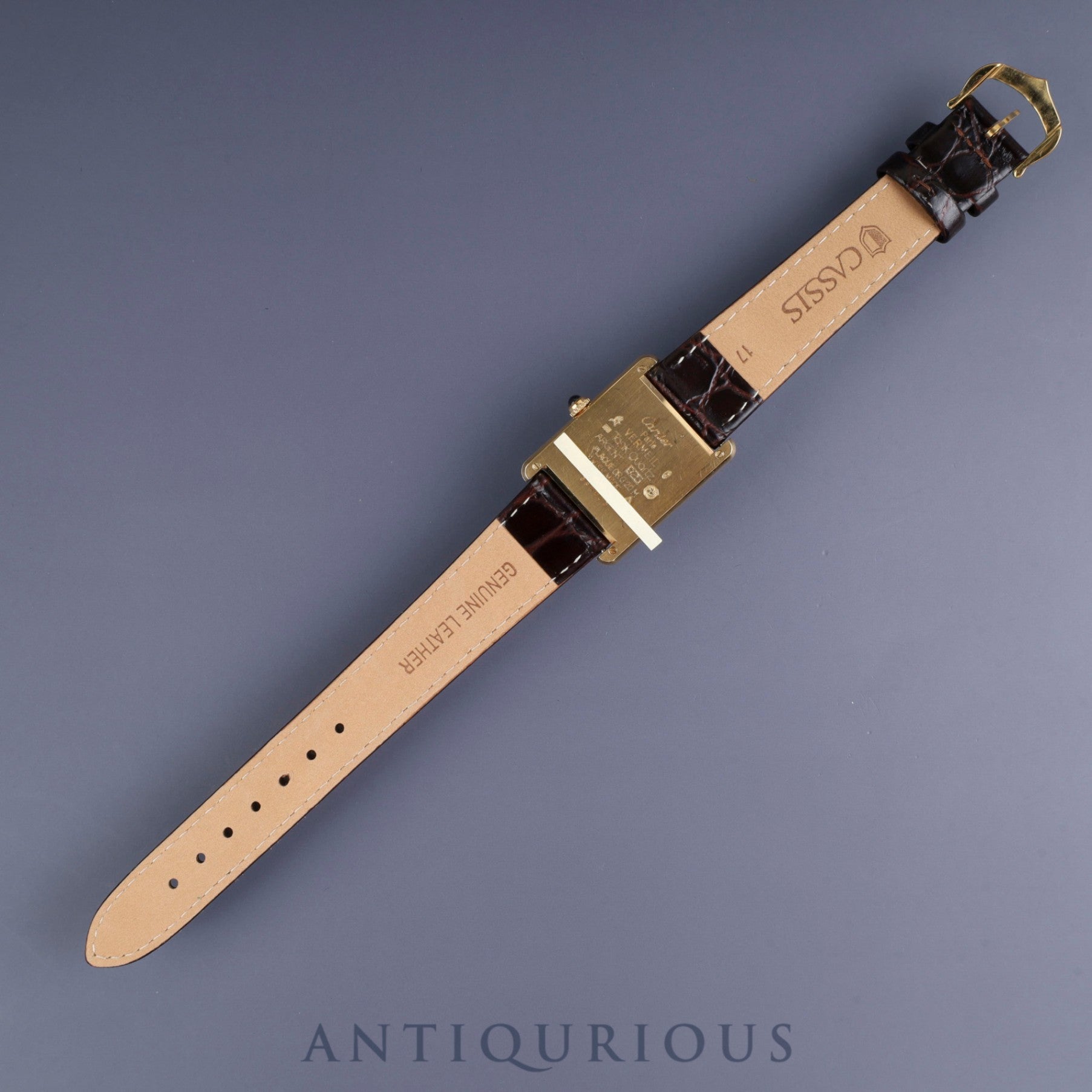 カルティエ マストタンク LM W1002753 / 590005 クォーツ Cal.90 SV925 革 純正尾錠(GP)アイボリーローマン文字盤 オーバーホール済み