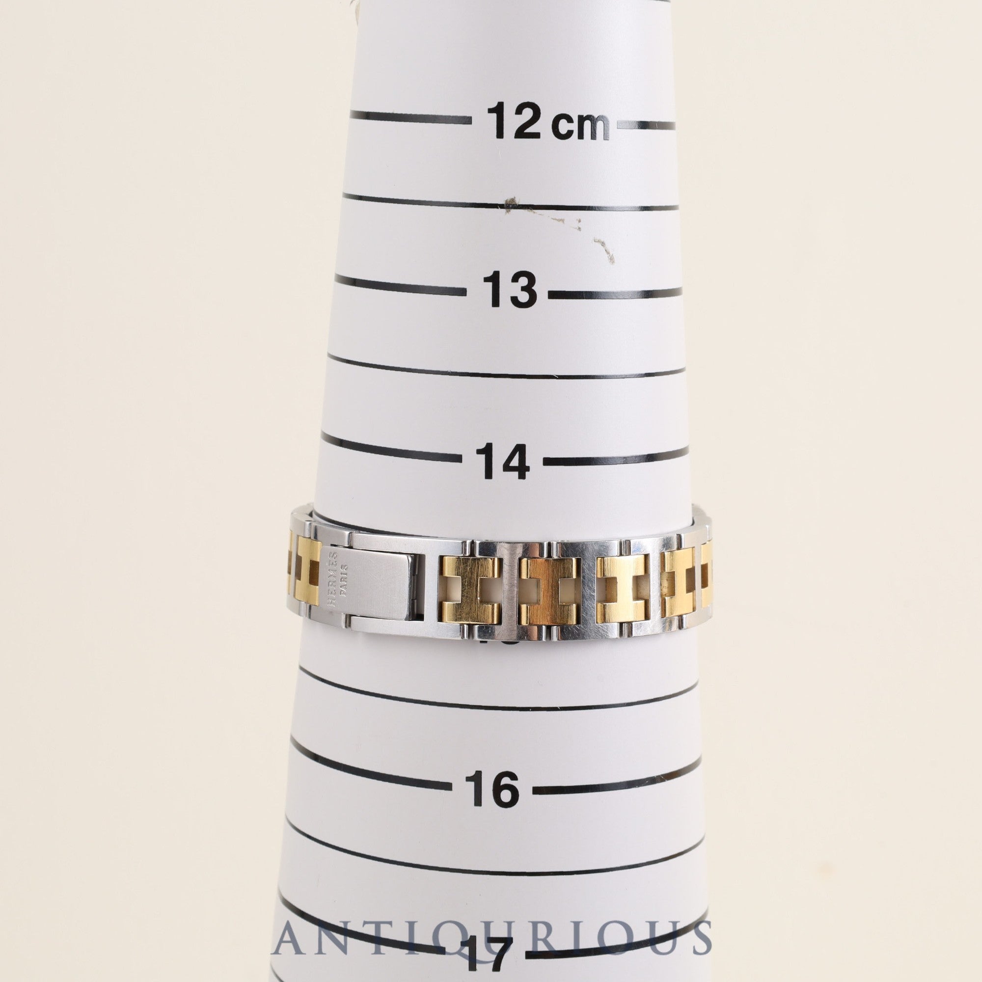 エルメス クリッパー 51.03 CL4.210 クォーツ SS アイボリー文字盤 箱 オーバーホール済み