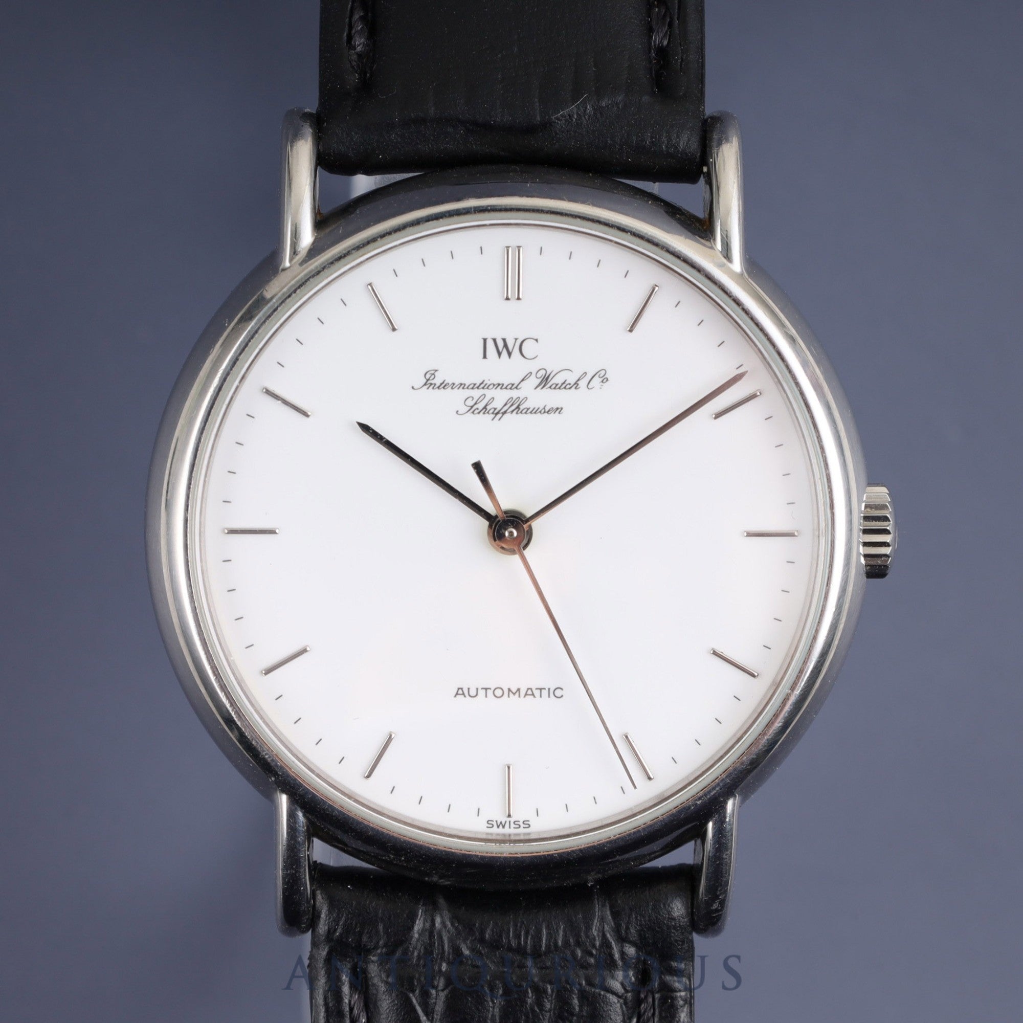 IWC ポートフィノ 3514-001 自動巻き SS 革 純正尾錠(SS) ホワイト文字盤 保証書(1992年) 冊子 オーバーホール済み アイダブリュシー