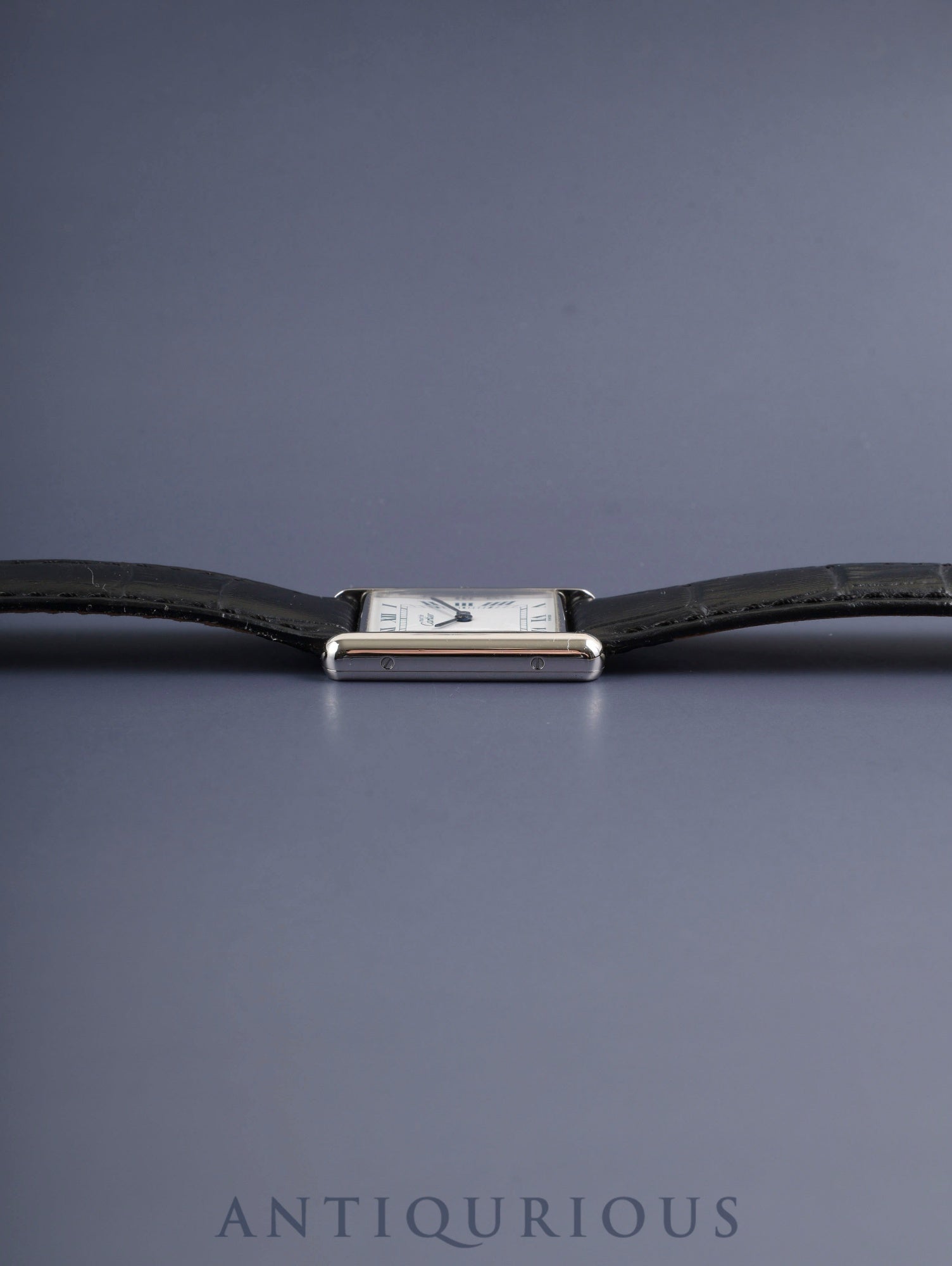 カルティエ マストタンク LM 690006 クォーツ Cal.90 SV925 革 純正ピンバックル(SS)ホワイトローマン文字盤(SWISS表記)箱 冊子 保証書(無記載)オーバーホール済み