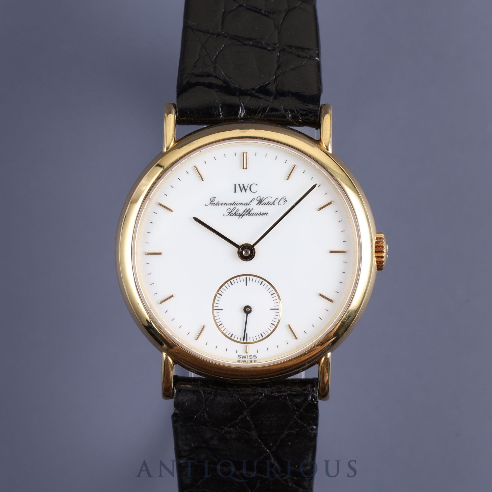 IWC ポートフィノ IW2532 手巻き Cal.403-423 YG 純正革ベルト 純正尾錠(GP)ホワイト文字盤 オーバーホール済み アイダブリュシー