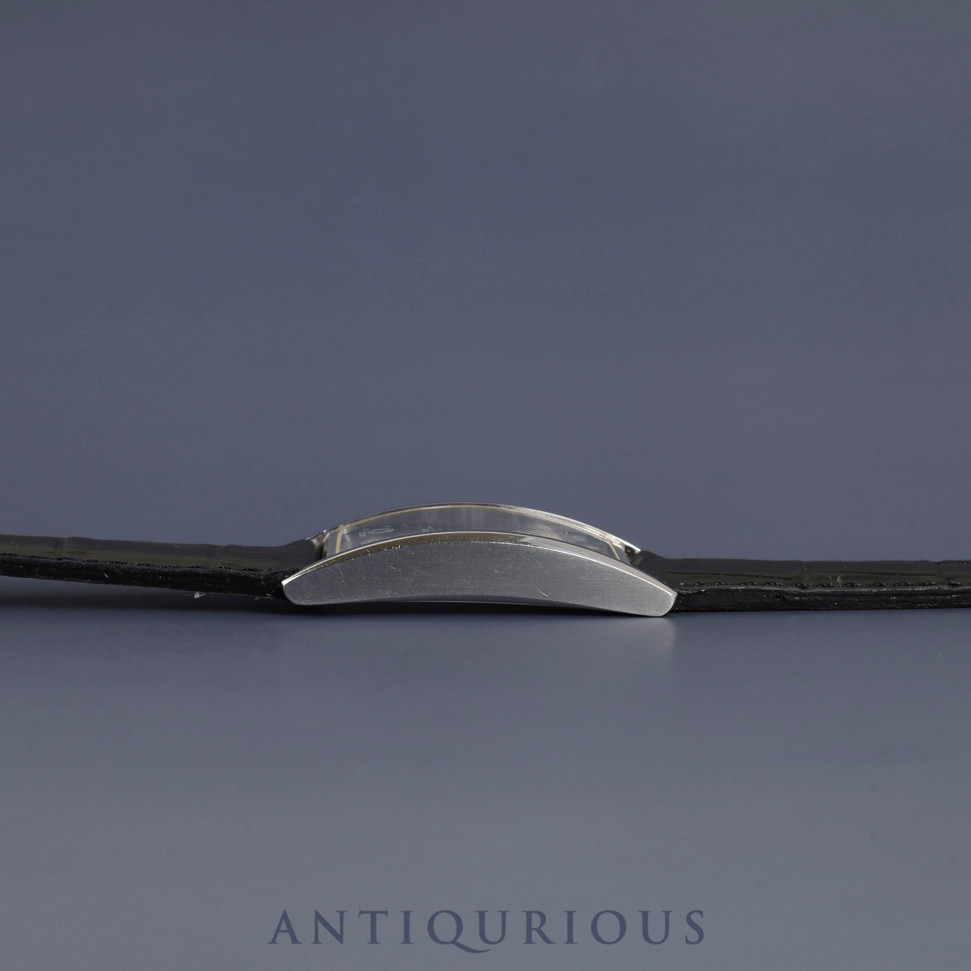 ティファニー イーストウエスト 34677352 クォーツ SS 革 純正バックル(SS) ブラックアラビア文字盤 保証書(2017年)冊子 オーバーホール済み