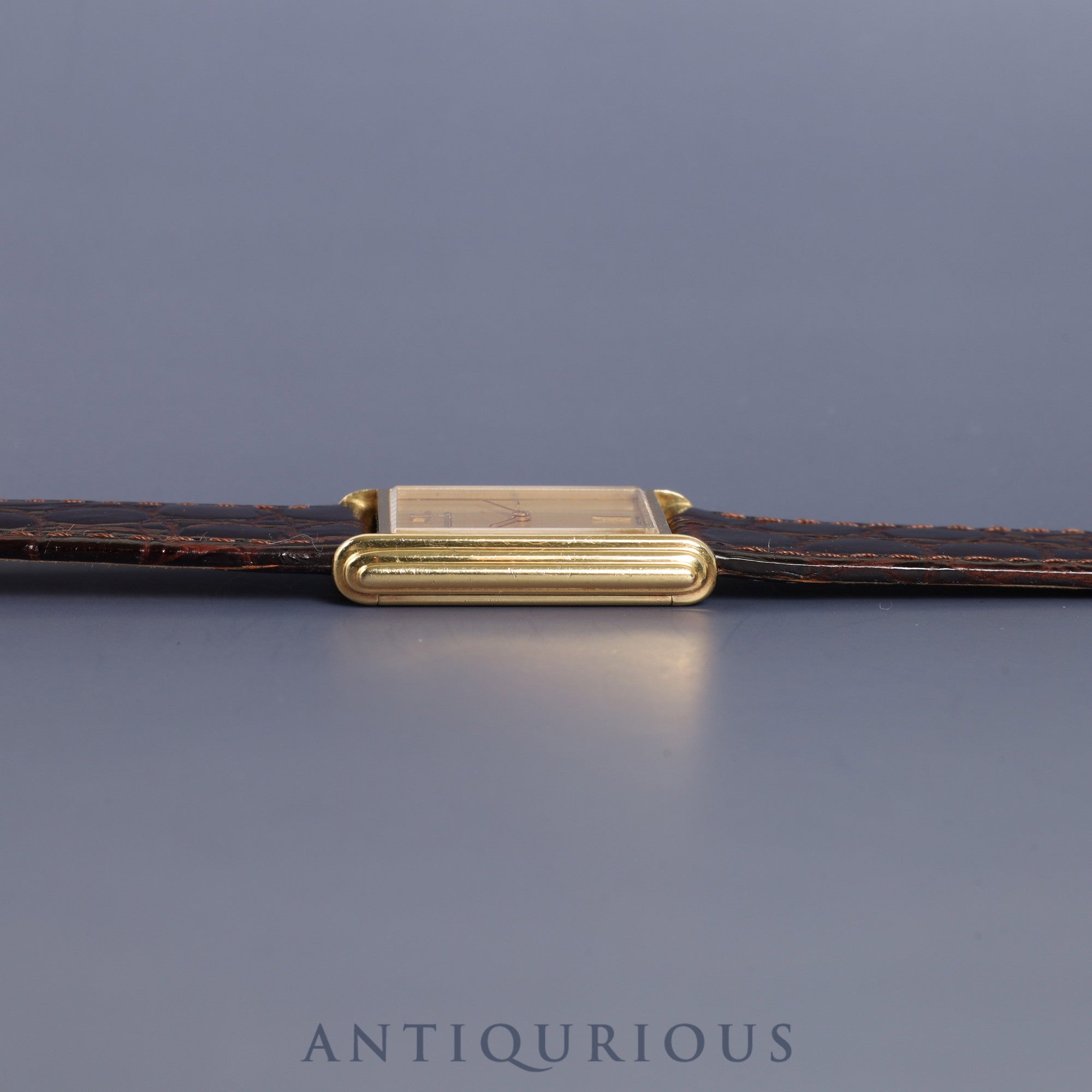 Jaeger-LeCoultre Rectangular 6149.21 Manual winding 750YG Leather Aftermarket buckle (GP) Gold dial Overhauled