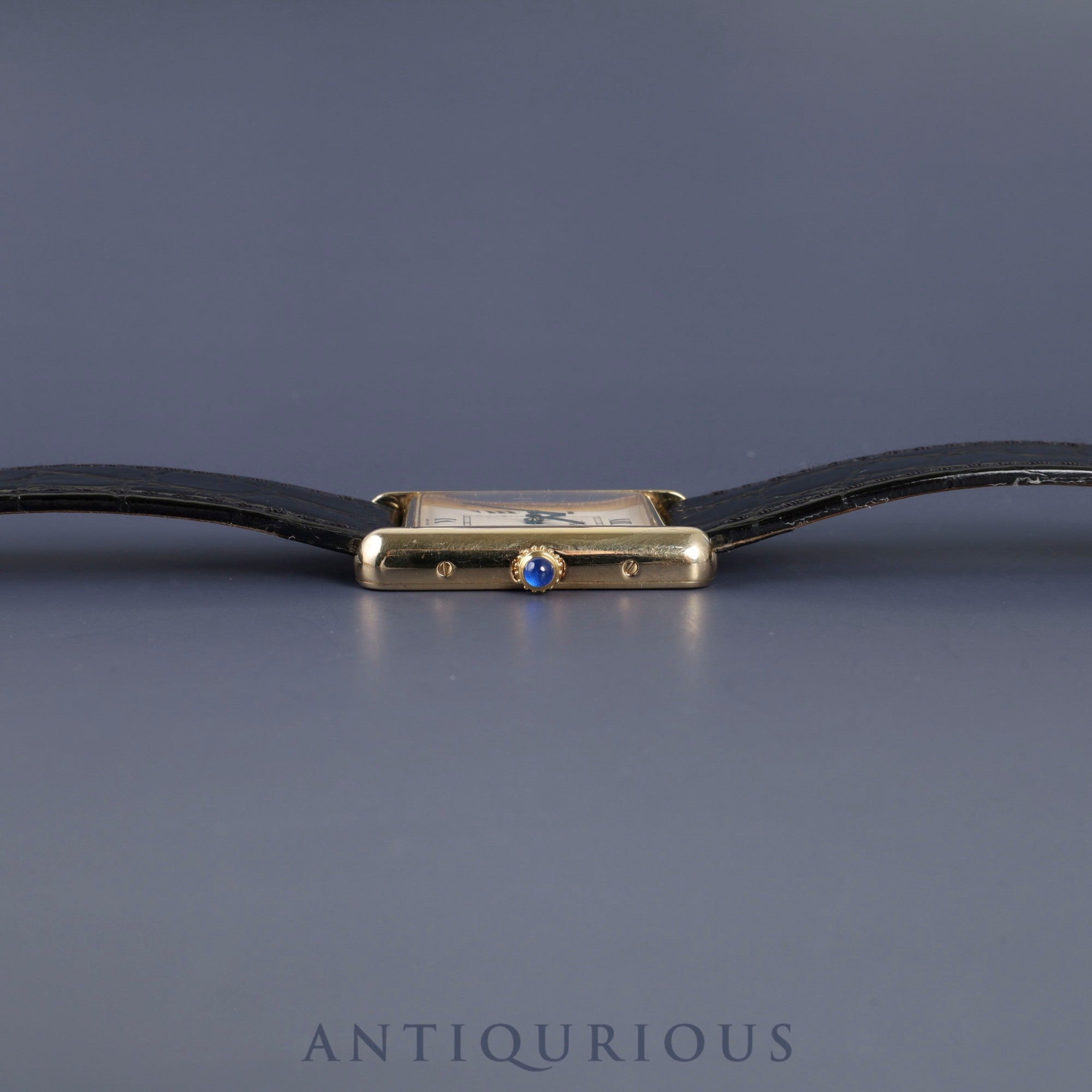 カルティエ マストタンク GM(XL) 2413 クォーツ Cal.87 SV925 革 純正尾錠(GP) ホワイト飛びローマン文字盤 オーバーホール済み