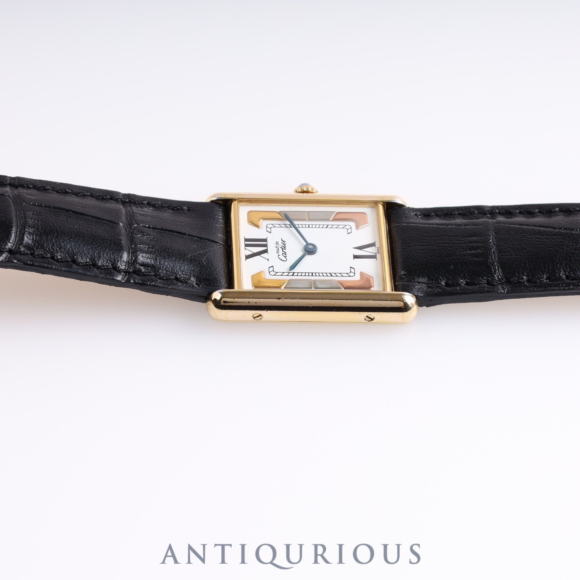 Cartier Must Tank LM QZ Trinity Dial Open Guarantee Box