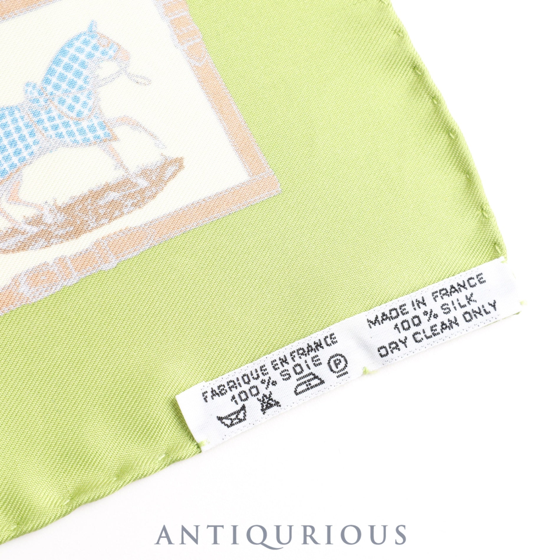 Hermes scarf Carré 45 48 horses in the paddock SILK 100%