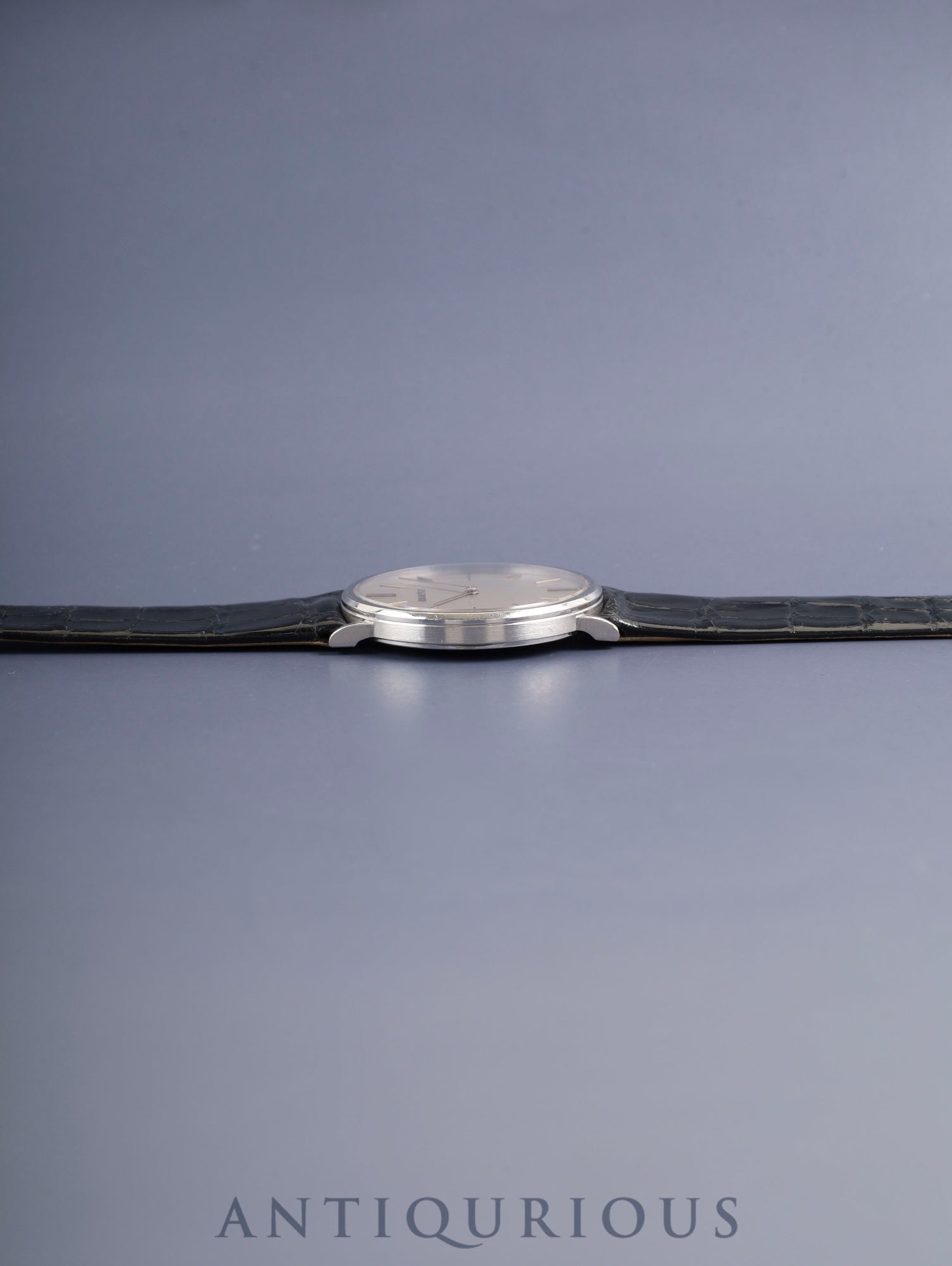 オーデマ・ピゲ エクストラフラット 14791BC.0.0002 手巻き Cal.2080 750WG 純正革ベルト 純正ピンバックル(750WG)シルバー文字盤(SWISS MADE表記) 箱 冊子 保証書(2004年)オーバーホール済み