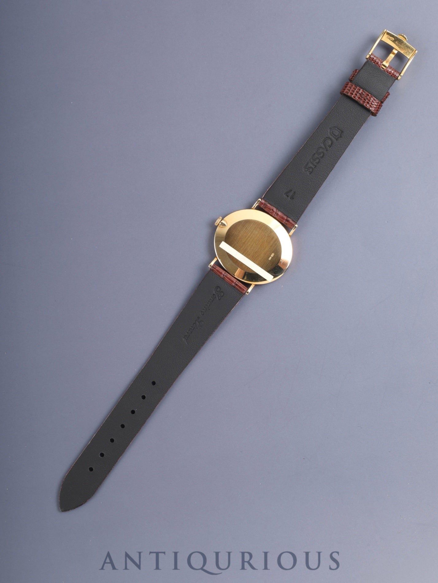 Rolex Cellini 4083 Manual Winding Caliber 1601 750YG Leather Watch with Genuine Pin Buckle (GP) Champagne Dial E Series (1990-1991) Overhauled