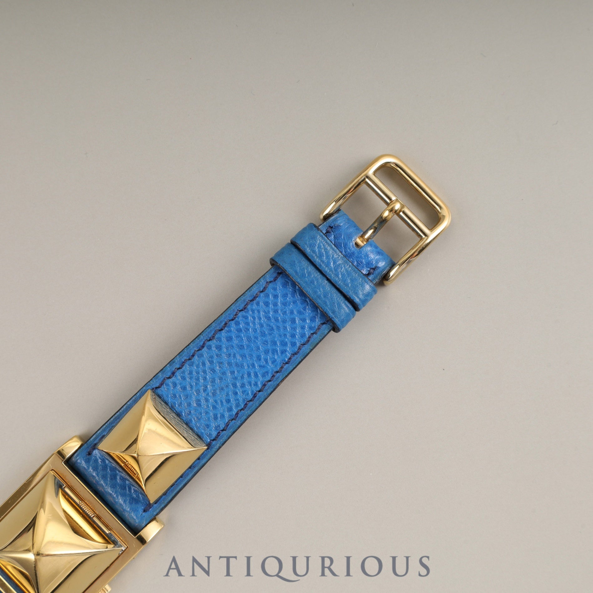 エルメス メドール11.01 クォーツ Cal.976.001 GP 純正革ベルト(◯V刻印:1992年) 純正尾錠(GP) ホワイト文字盤 ケース オーバーホール済み