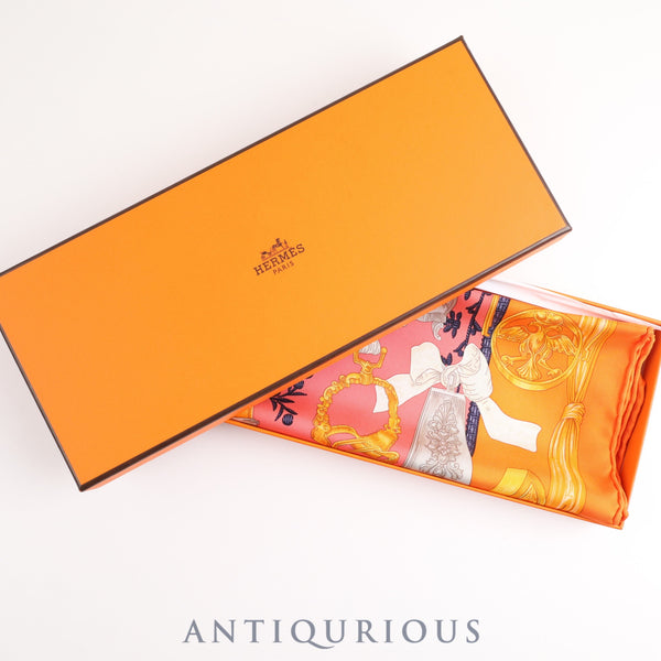 エルメス スカーフ カレ45 ETRIERS 鎖 SILK100% 箱