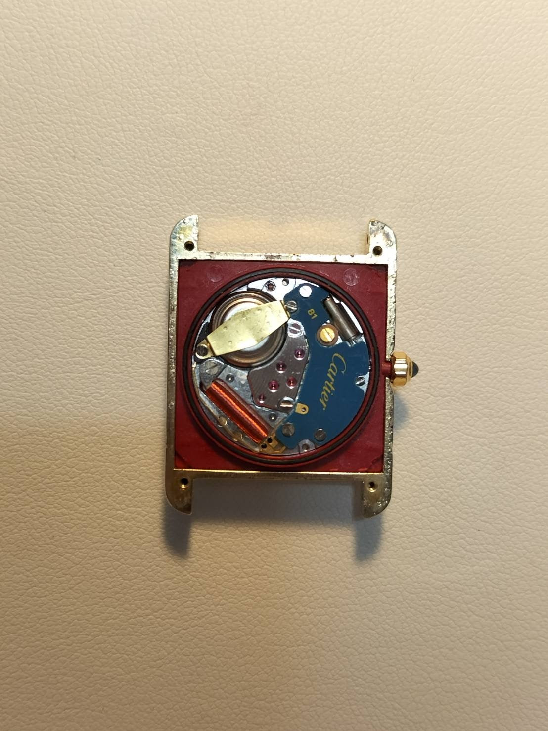 カルティエ マストタンク LM 6 81006 クォーツ Cal.81 SV925 革 純正尾錠(GP) アイボリーローマン文字盤 1982年頃~1995年頃 オーバーホール済み