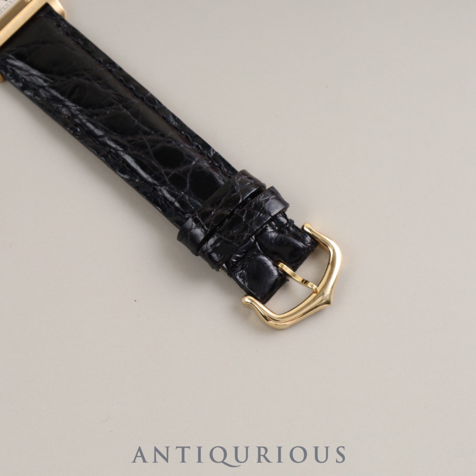 Cartier Santos Dumont Extra Slim W1505453 Manual winding Cal.21MC 750YG Leather Genuine buckle (750) Guilloché Ivory dial Box