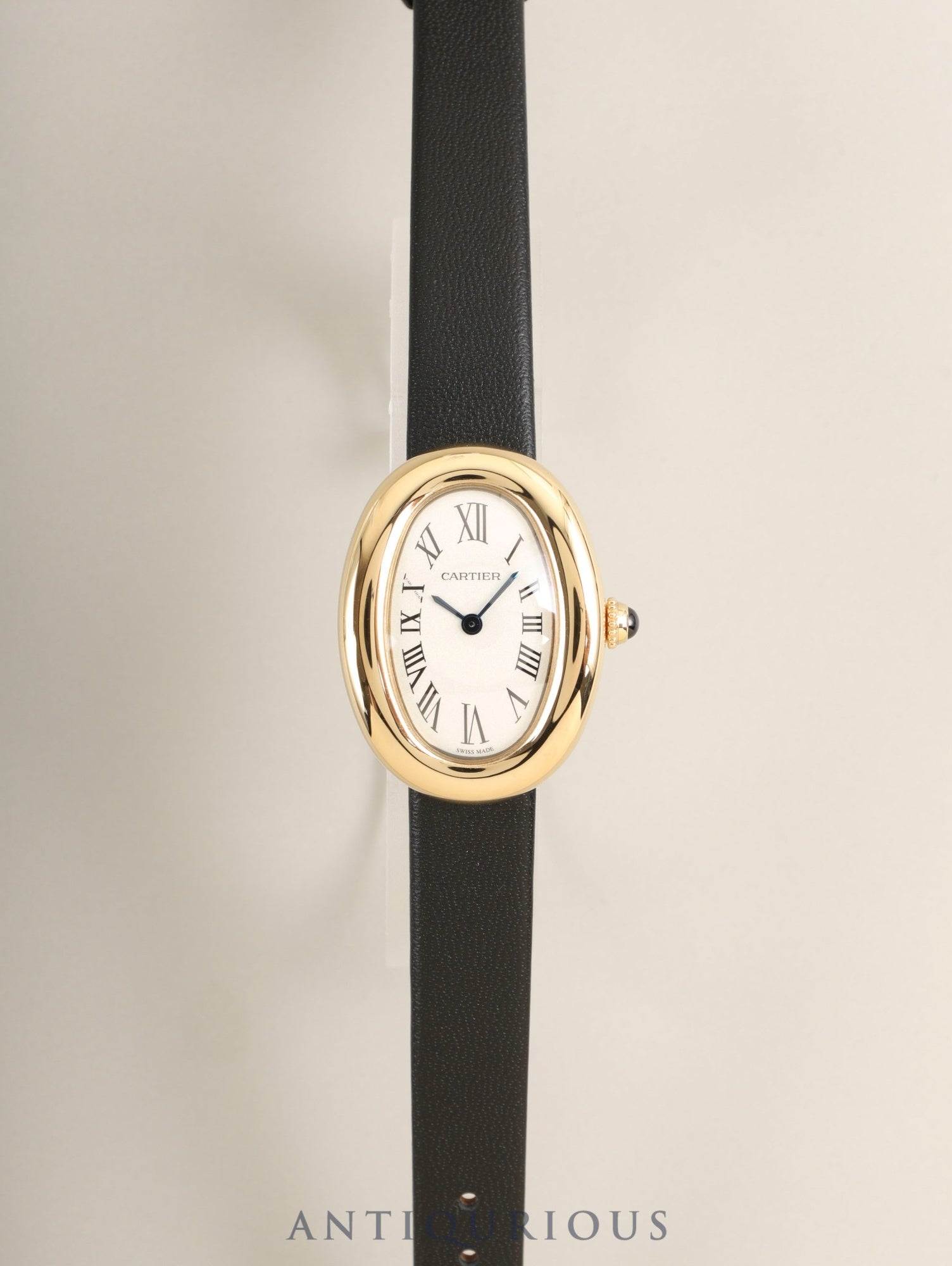 Cartier Baignoire SM WGBA0007 / 4194 Quartz Cal.159 750YG Leather Original Pin Buckle (750YG) Ivory Roman Dial (SWISS MADE marking) Box (Cushion: old model) Booklet Warranty (2022) Overhauled