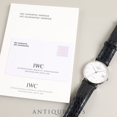 IWC ポートフィノ IW351320 自動巻き Cal.30120 SS 純正ベルト 純正尾錠(SS)ホワイト文字盤 34mm 保証書(2004年)オーバーホール済み アイダブリュシー