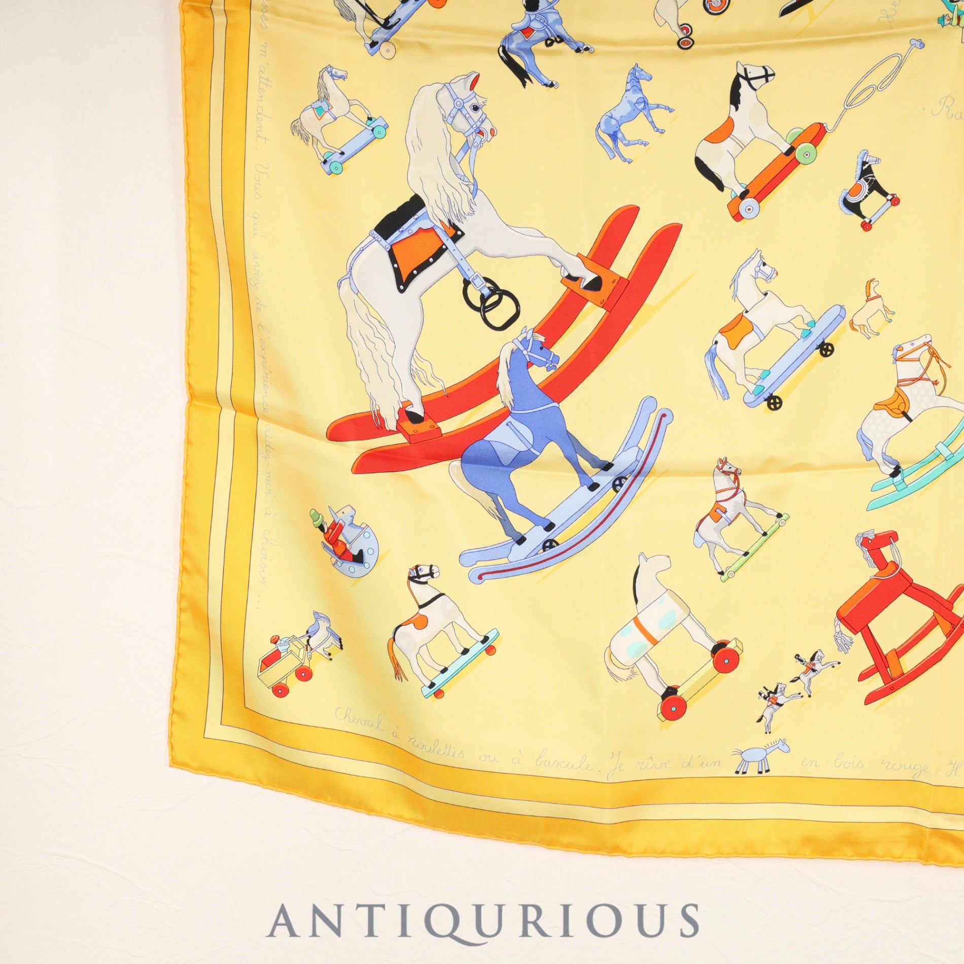 エルメス スカーフ カレ90 お馬の話をして SILK100%