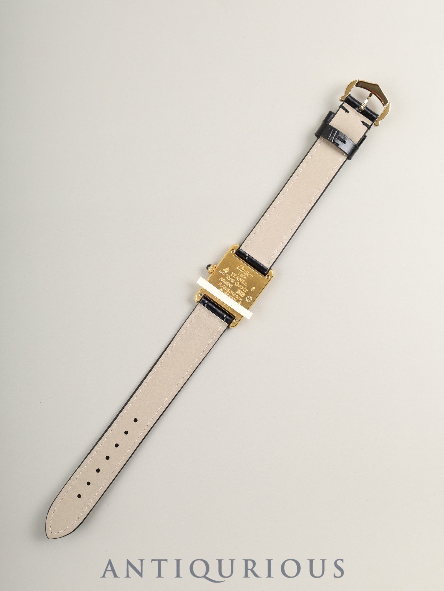 カルティエ マストタンク SM 5057001 クォーツ Cal.057 SV925 革 純正尾錠(GP)ストレートローマン文字盤(SWISS表記)オーバーホール済み