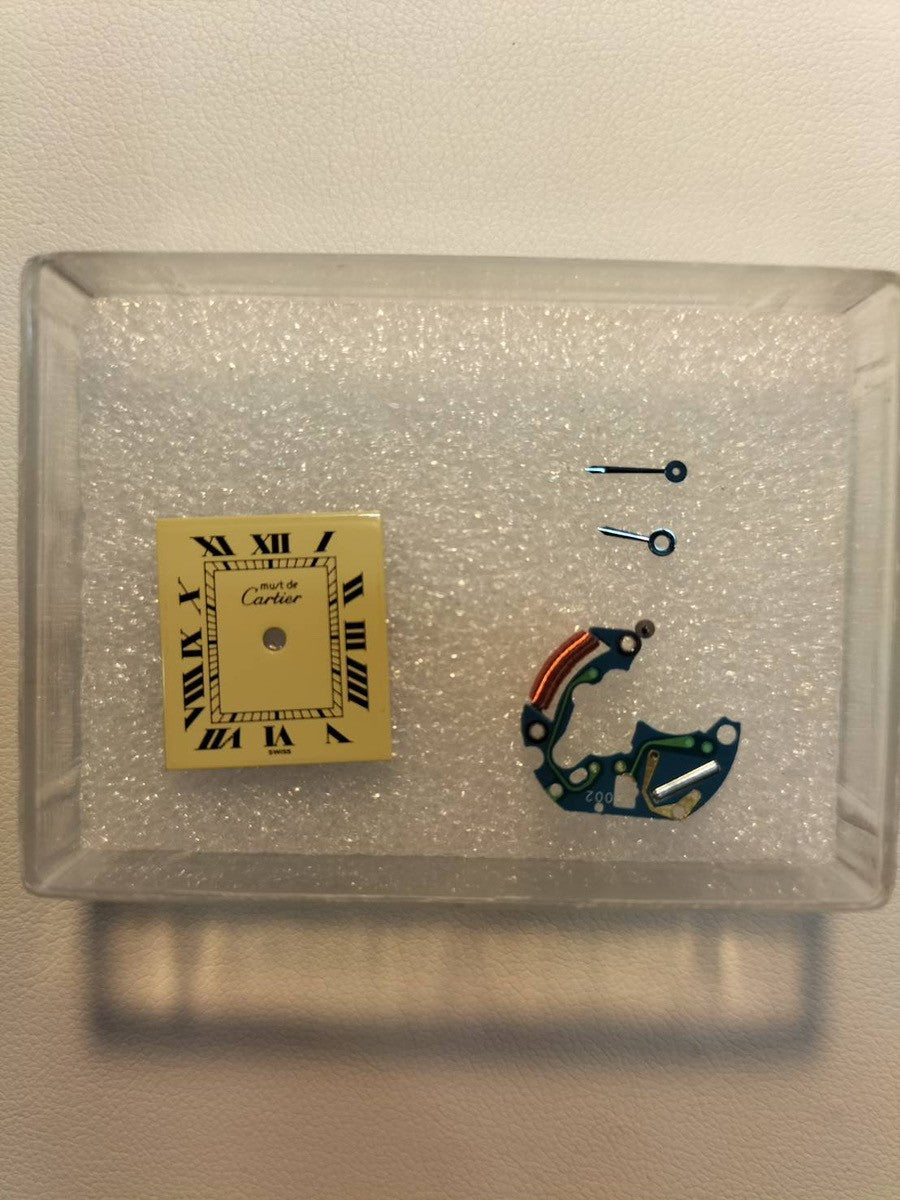 Cartier Must Tank SM 5057001 Quartz Cal.057 SV925 Leather Genuine D-Buckle (GP) Ivory Roman Dial (SWISS marking) Warranty (1989) Overhauled