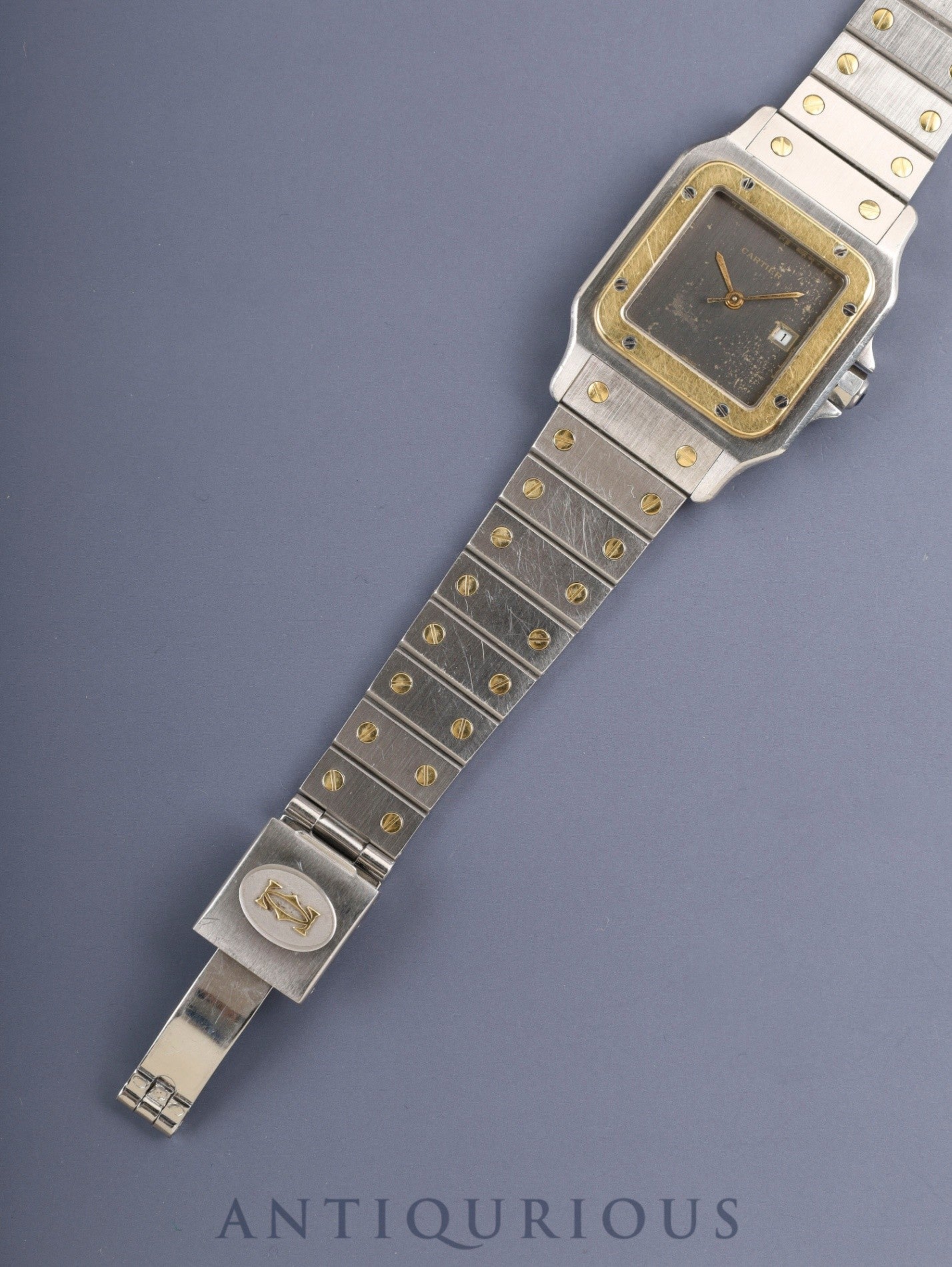 Cartier Santos Carrée LM 2961 Automatic Cal.2671 SS/YG SS/YG Ghost Gray Dial (SWISS marking) Overhauled