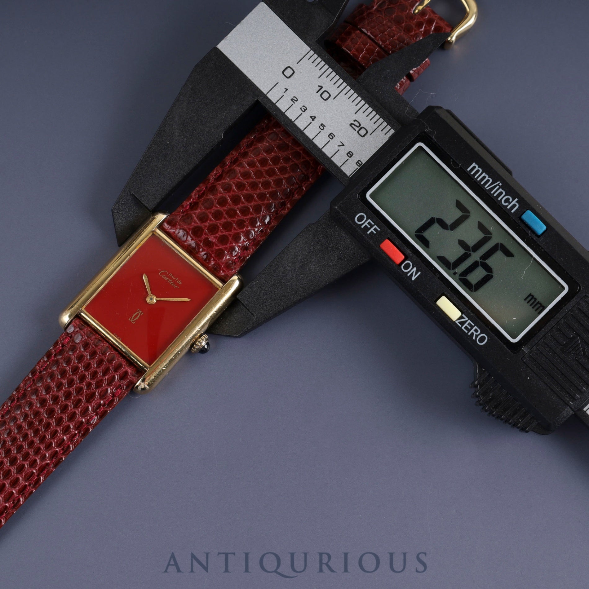 カルティエ マストタンク LM 手巻き Cal.78-1 SV925 革 純正尾錠 コーラル文字盤 976年頃~1981年頃 オーバーホール済み