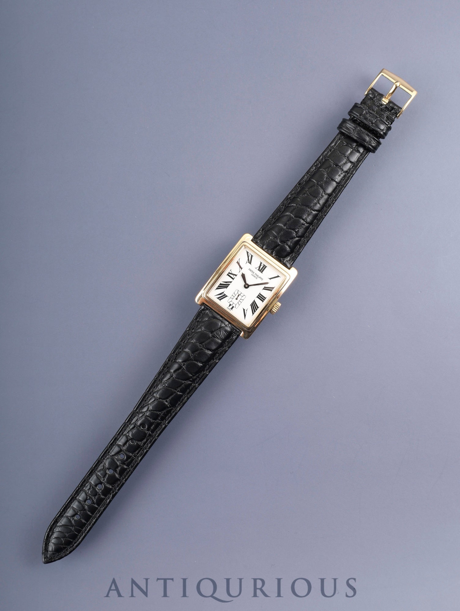 パテック・フィリップ ゴンドーロ 5010 手巻き Cal.215 750YG 革 純正尾錠(750YG)ホワイトローマン文字盤 箱 登録保証書 オーバーホール済み