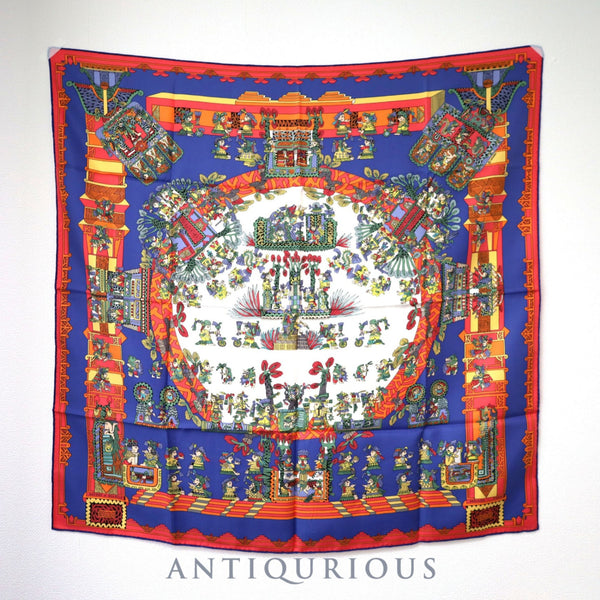 エルメス スカーフ カレ90 天体と太陽 SILK100%