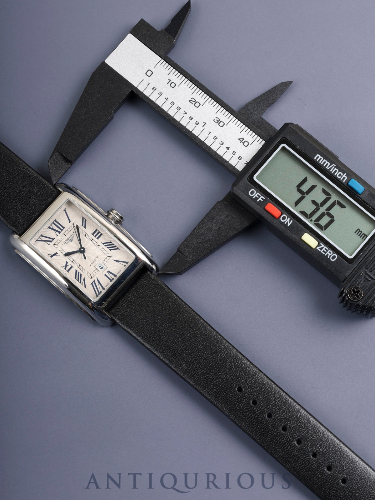 Longines DolceVita L5.757.4 Automatic Caliber 592.2 Stainless Steel Leather Strap with Genuine Stainless Steel Buckle, Silver Dial, Overhauled