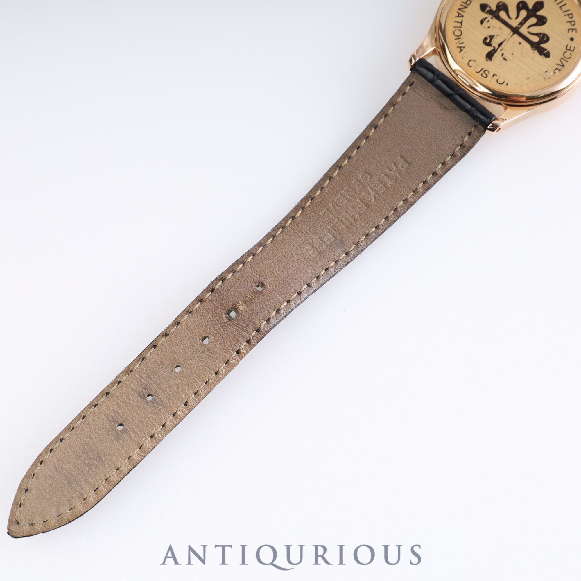 パテック・フィリップ カラトラバ 3796 手巻き Cal.215 PG 純正革ベルト 純正バックル(750)アイボリー文字盤