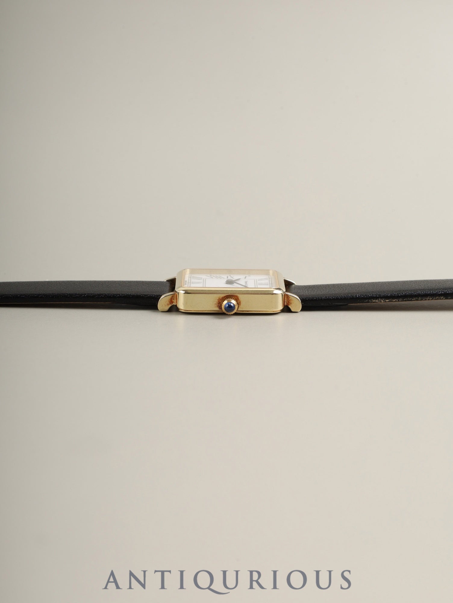 ティファニ レクタンギュラー 60-217 クォーツ Cal.976.001 14KYG 革 純正尾錠(GP) ホワイト文字盤 保証書(1995年) 箱 ケース オーバーホール済み