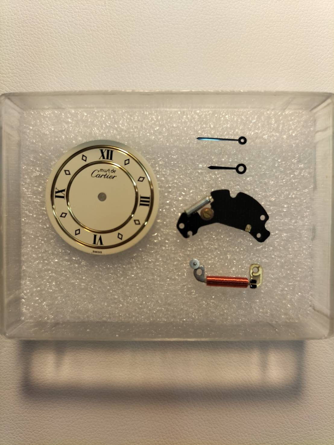 カルティエ マスト ヴァンドーム VLC SM 18 クォーツ Cal.81 SV925 革 純正ピンバックル(GP) アイボリー4点ローマン文字盤 箱 オーバーホール済み