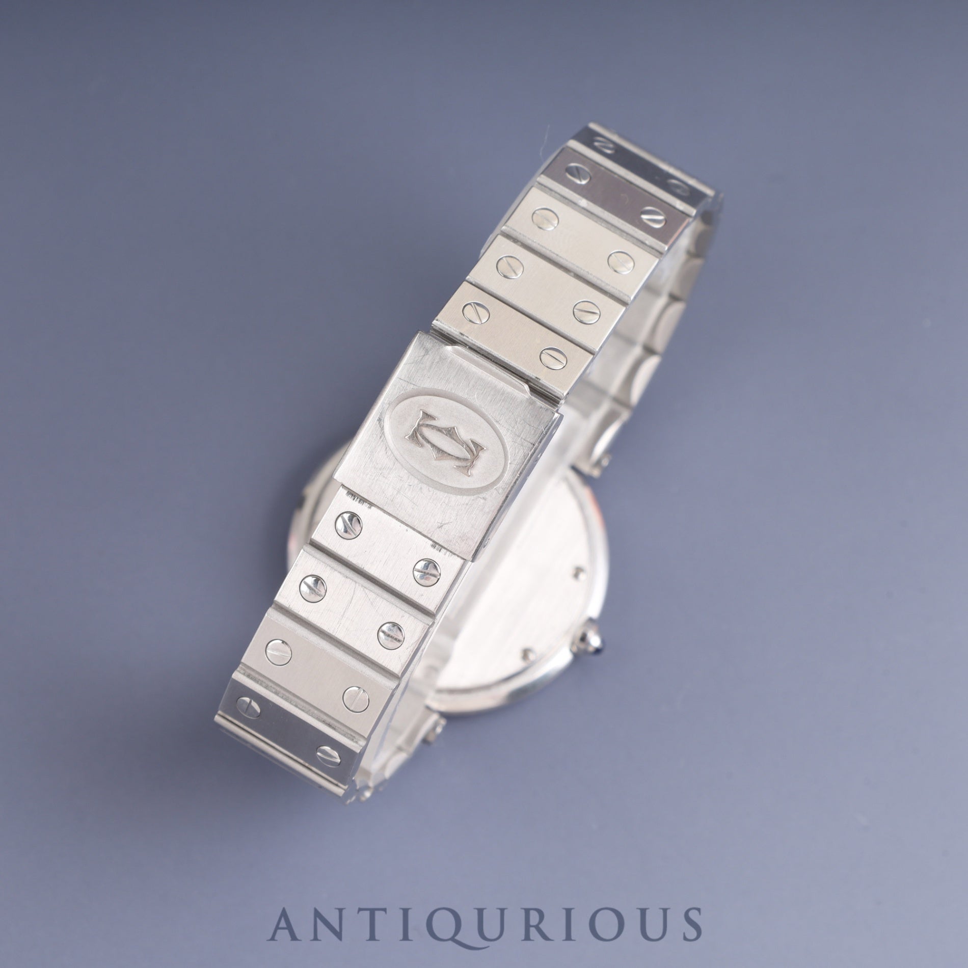 カルティエ サントス ヴァンドーム LM 83038188/8192 クォーツ SS SS ホワイトローマン文字盤 カルティエブティックにてコンプリートサービス(フルメンテナンス)済み