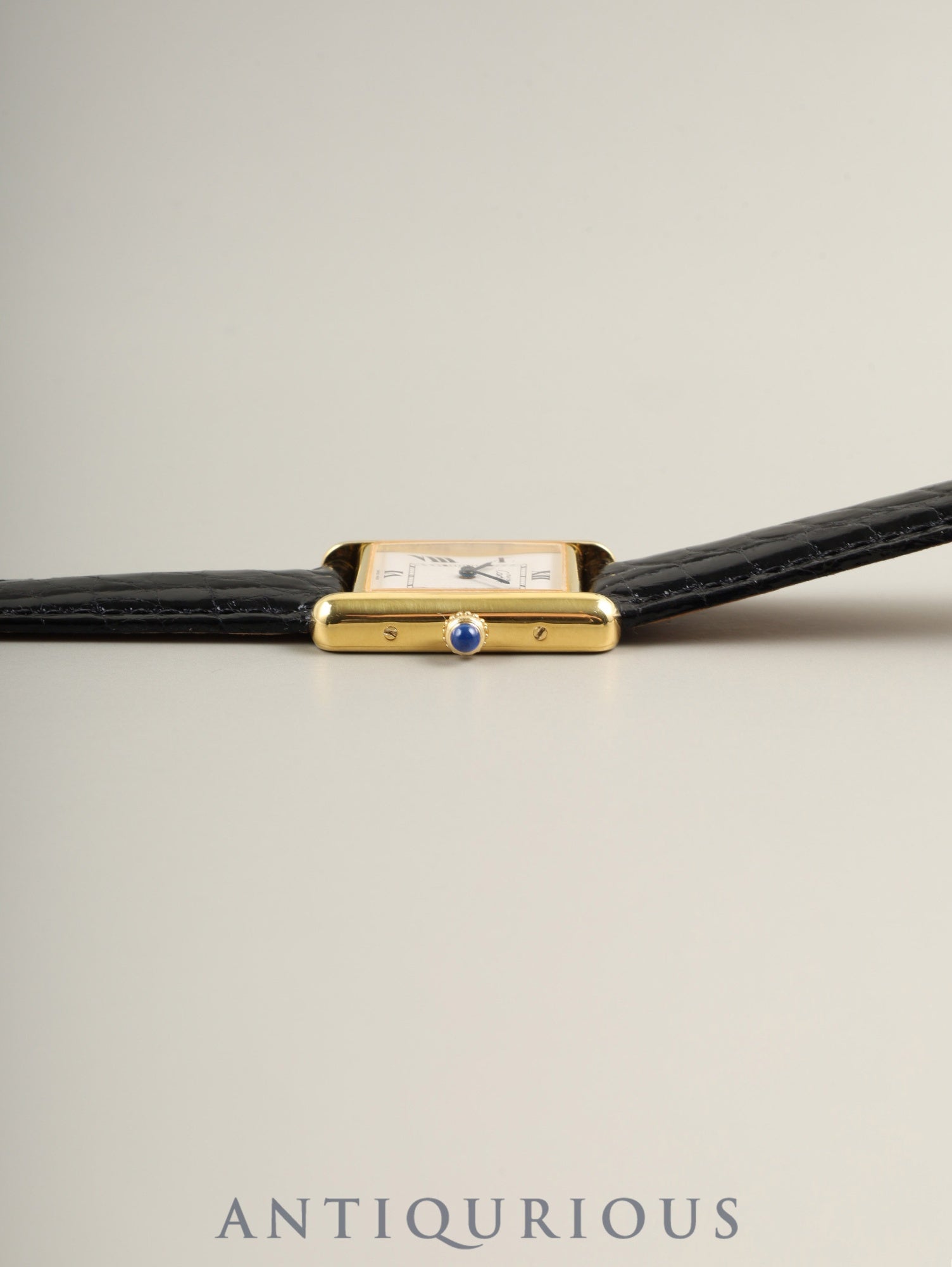 カルティエ マストタンク MM W1013654 / 2415 クォーツ Cal.057 SV925 革 純正Dバックル(GP) ホワイト飛びローマン文字盤(SWISS MADE表記) 新品仕上げ済み オーバーホール済み