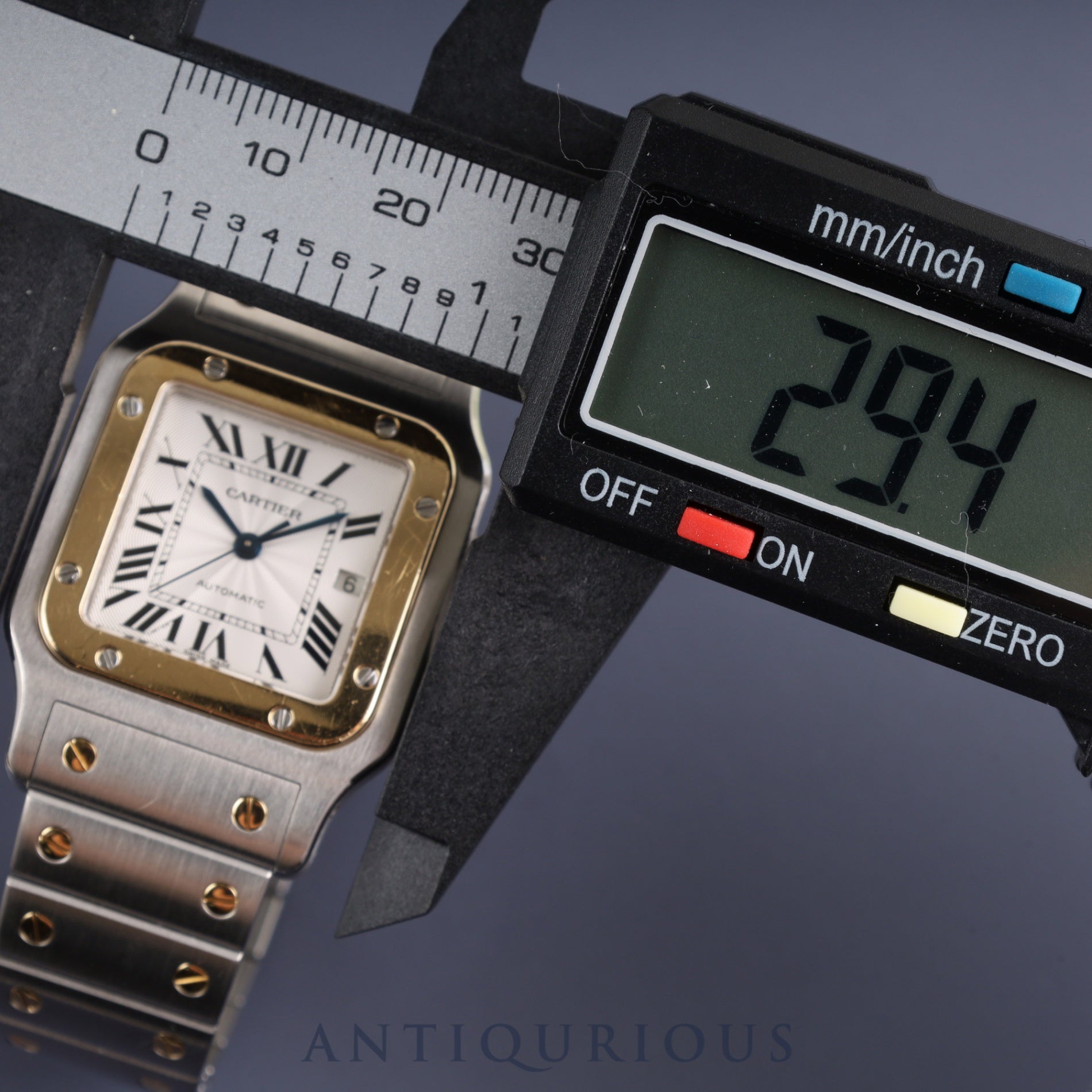 カルティエ サントス ガルベ LM W20058C4 / 2319 自動巻き SS/YG SS/YG シルバーギョーシェ文字盤 カルティエブティックにてコンプリートサービス(フルメンテナンス)済み