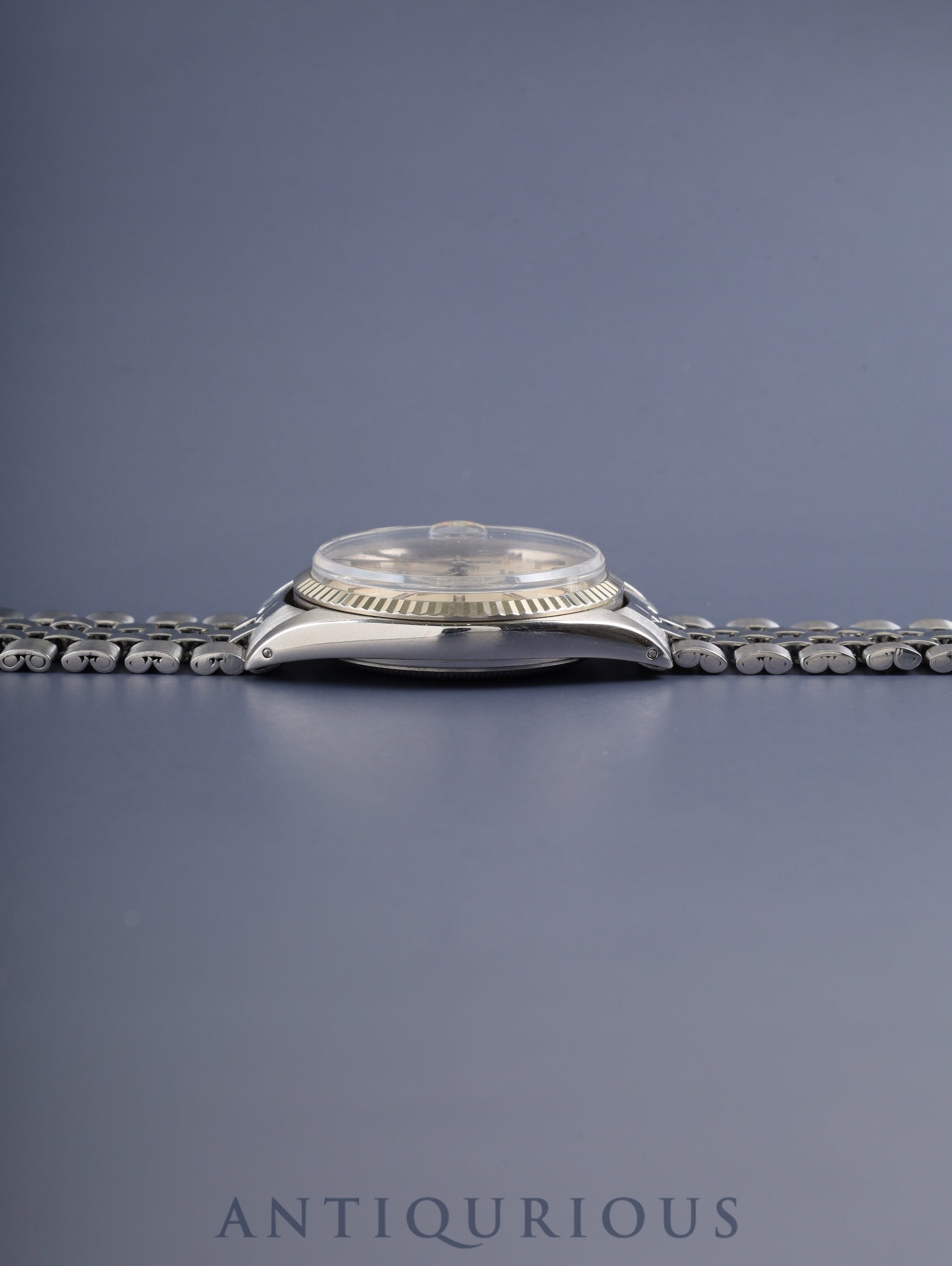 Rolex Datejust 1601 Wide Boy Automatic Caliber 1570 Stainless Steel/White Steel Silver Dial No. 27 (1969) Overhauled