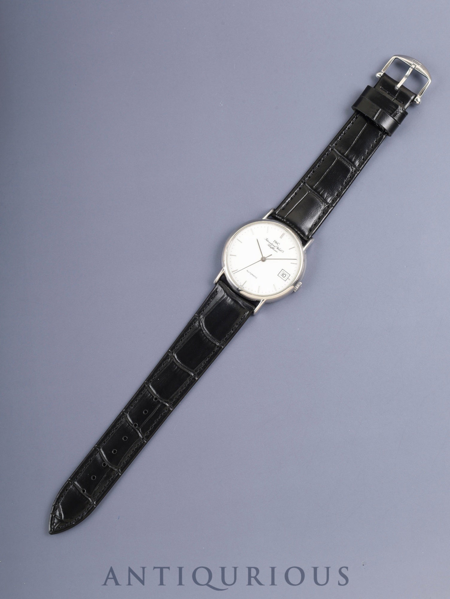 IWC ポートフィノ IW351320 自動巻き Cal.C37521 SS 革 純正ピンバックル(SS)ホワイト文字盤(SWISS表記)箱 冊子 保証書(2016年)純正レザーベルト付き オーバーホール済み アイダブリュシー