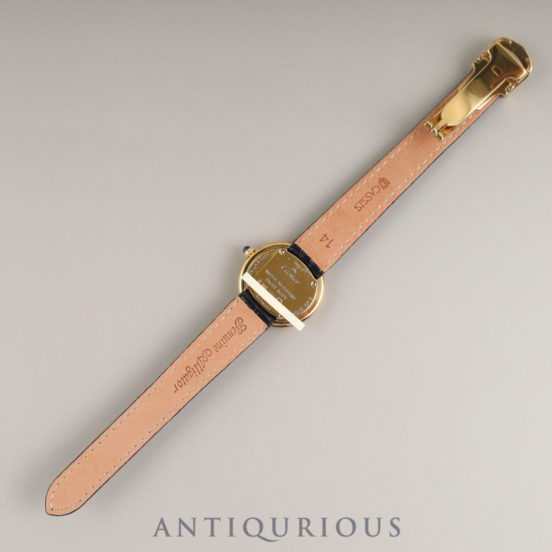 カルティエ マストトリニティ W1010844/2735 クォーツ Cal.157.06 SV925 革 純正Dバックル(GP) ホワイト文字盤 箱 オーバーホール済み