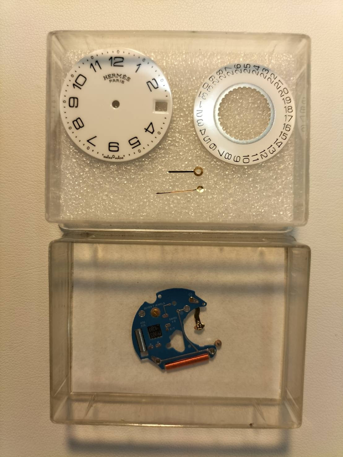 Hermes Clipper 48 03 Quartz SS/GP SS/GP White Dial Overhauled