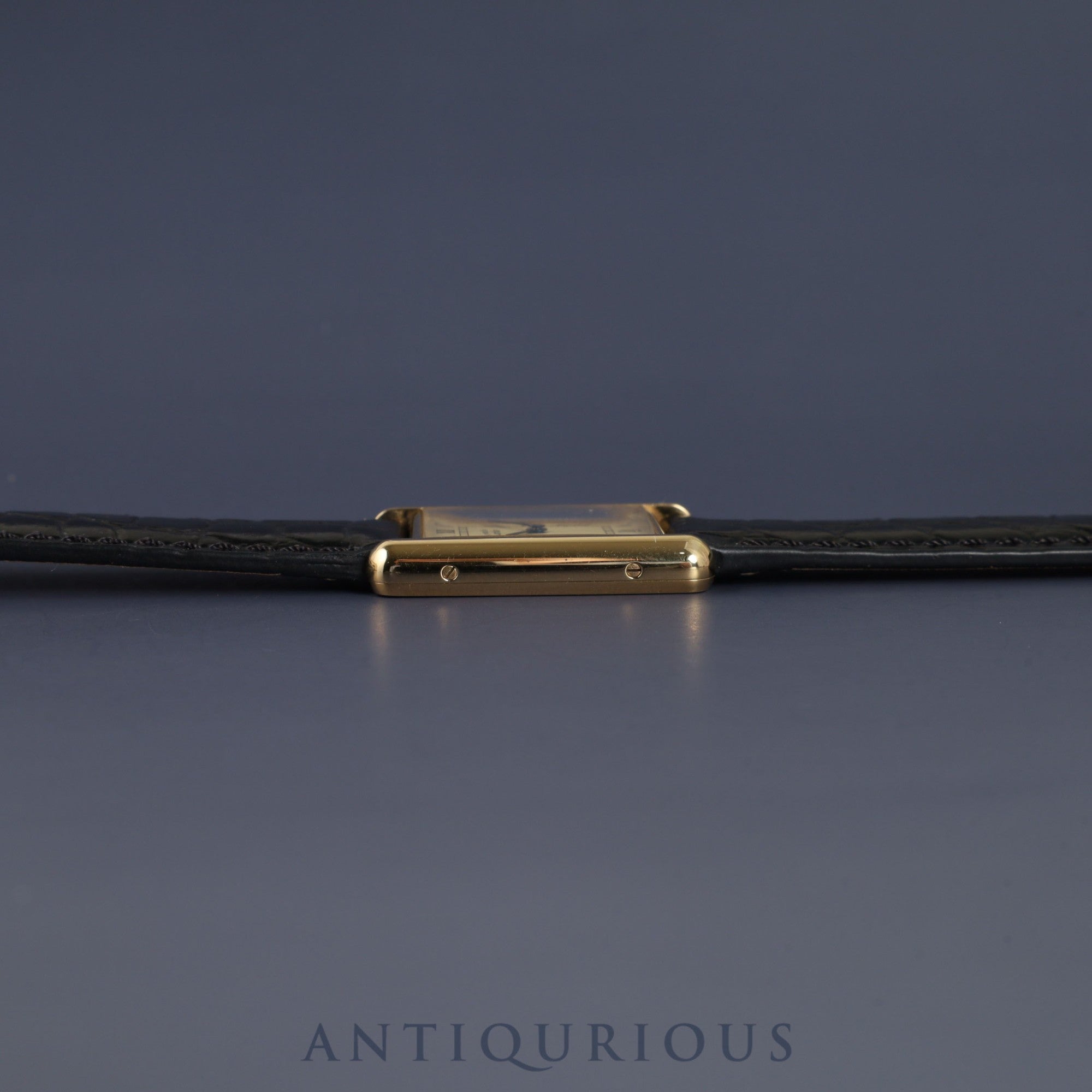 Cartier Must Tank LM 590005 Quartz Cal.90 SV925 Leather Strap with Genuine GP Buckle Ivory Roman Dial Box Booklet Warranty (1995) Overhauled