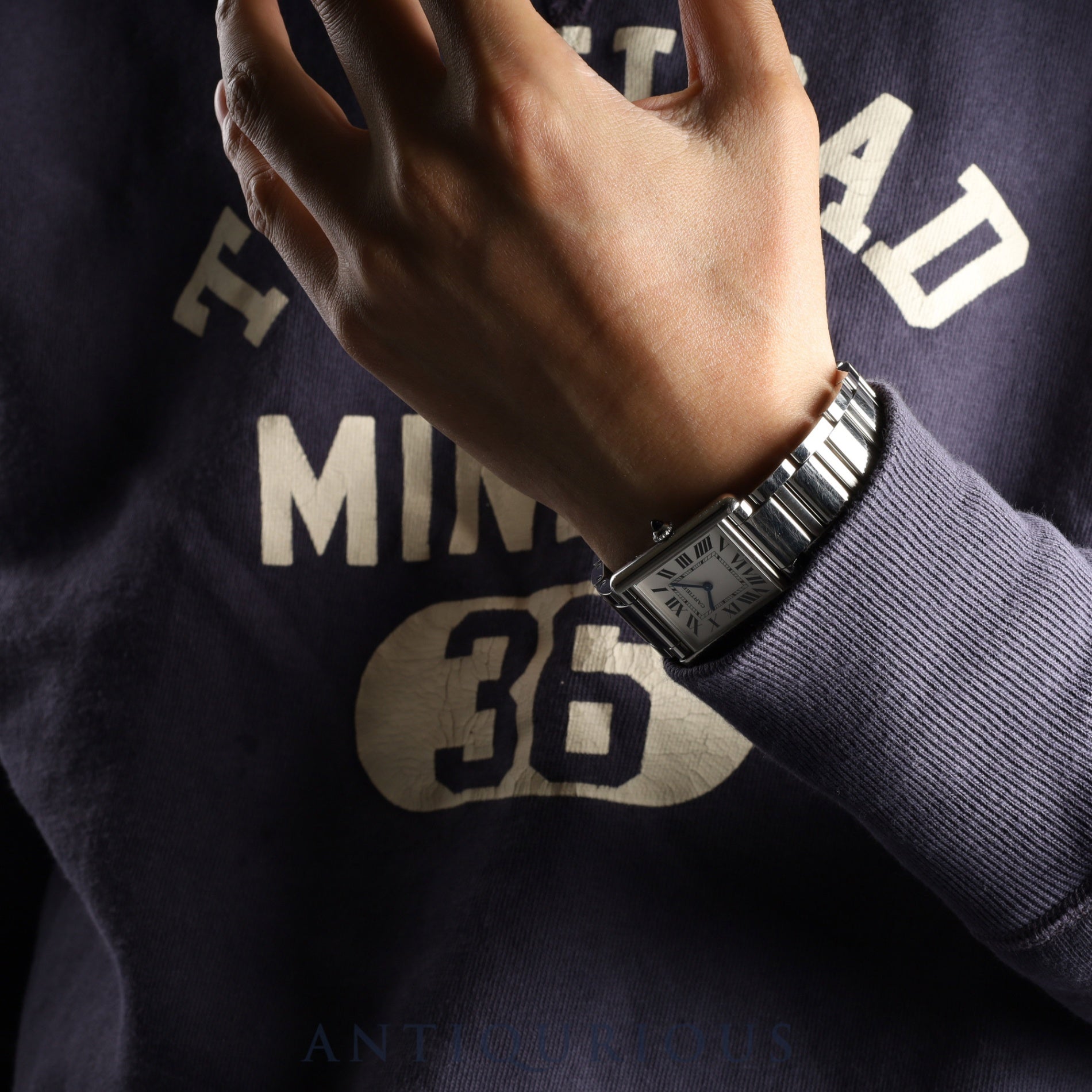 Cartier Tank Must LM WSTA0052 / 4323 Quartz SS SS White Roman Dial Overhauled