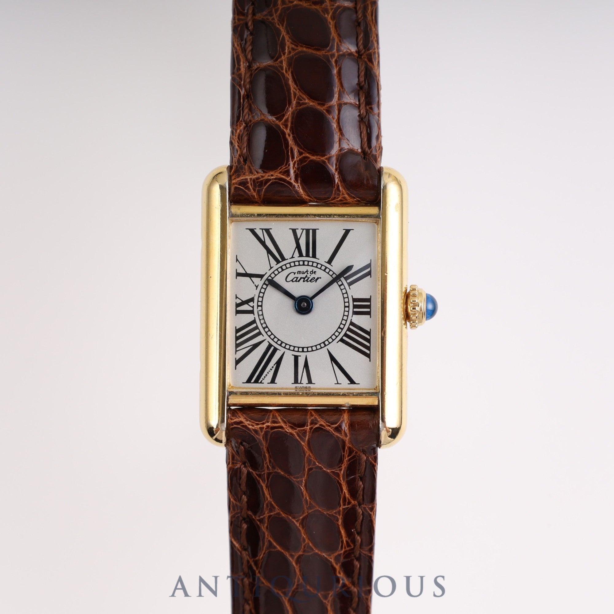 Cartier Must Tank SM QZ W1005554 / 5057001 SV925 Genuine Buckle (GP) Opalan Dial Cartier Boutique Complete Service