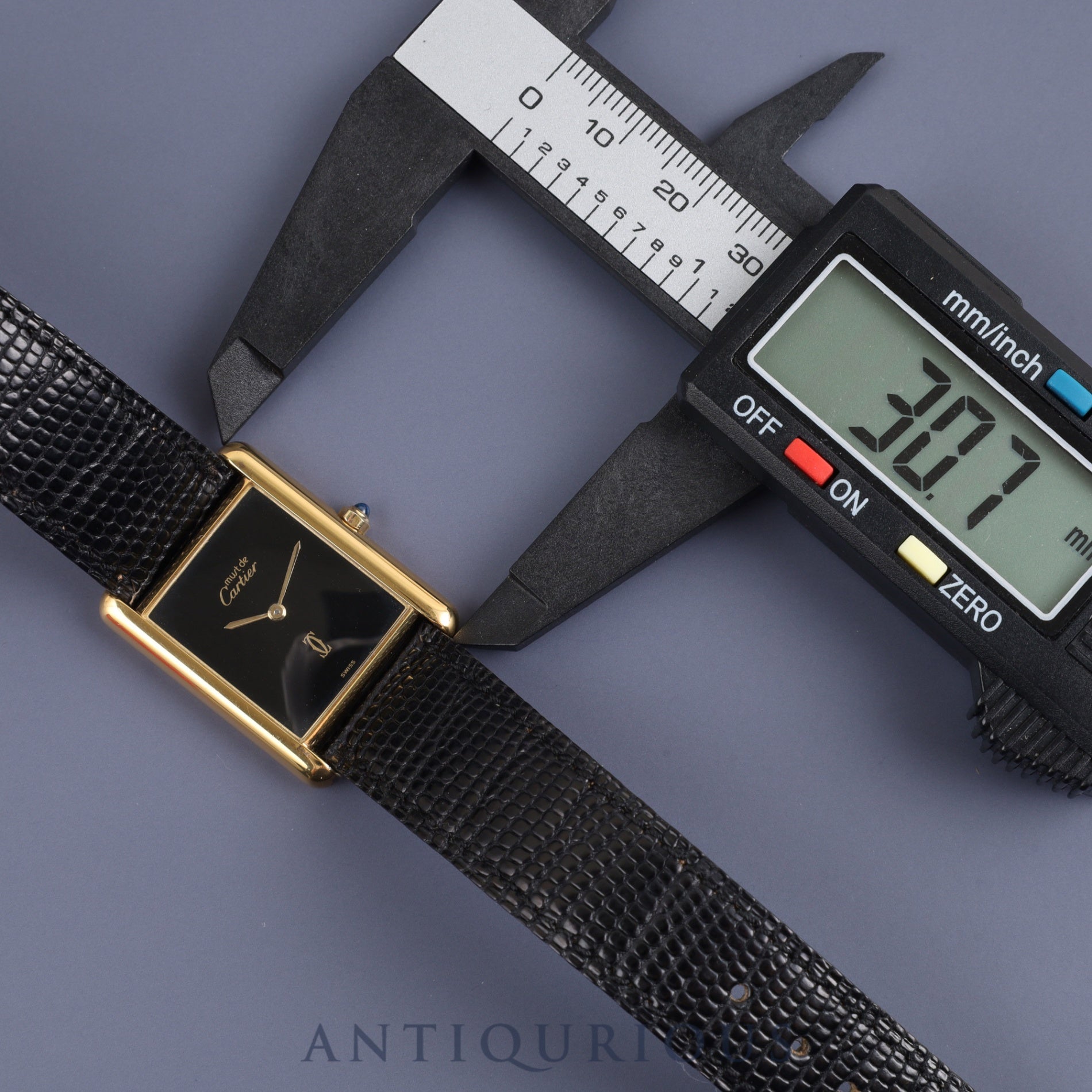 Cartier Must Tank LM 6 81006 Quartz Cal.81 SV925 Genuine leather strap Genuine buckle (GP) Black onyx dial Box Warranty card (no date written) Overhauled