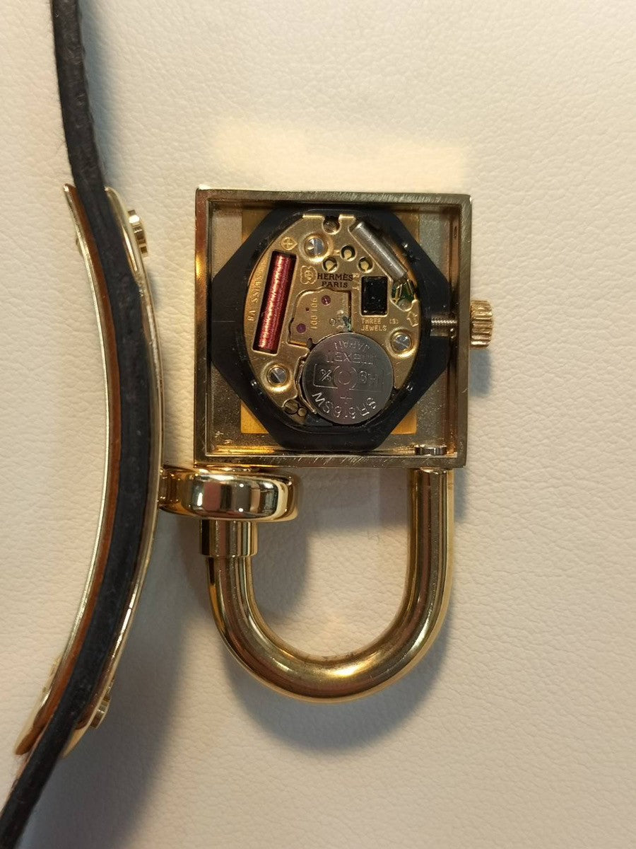 エルメス ケリーウォッチ KE1201470 クォーツ Cal.100.106 GP 純正革ベルト(◯Z刻印:1996年)純正尾錠(GP) シャンパン文字盤 箱 保証書(1997年) オーバーホール済み