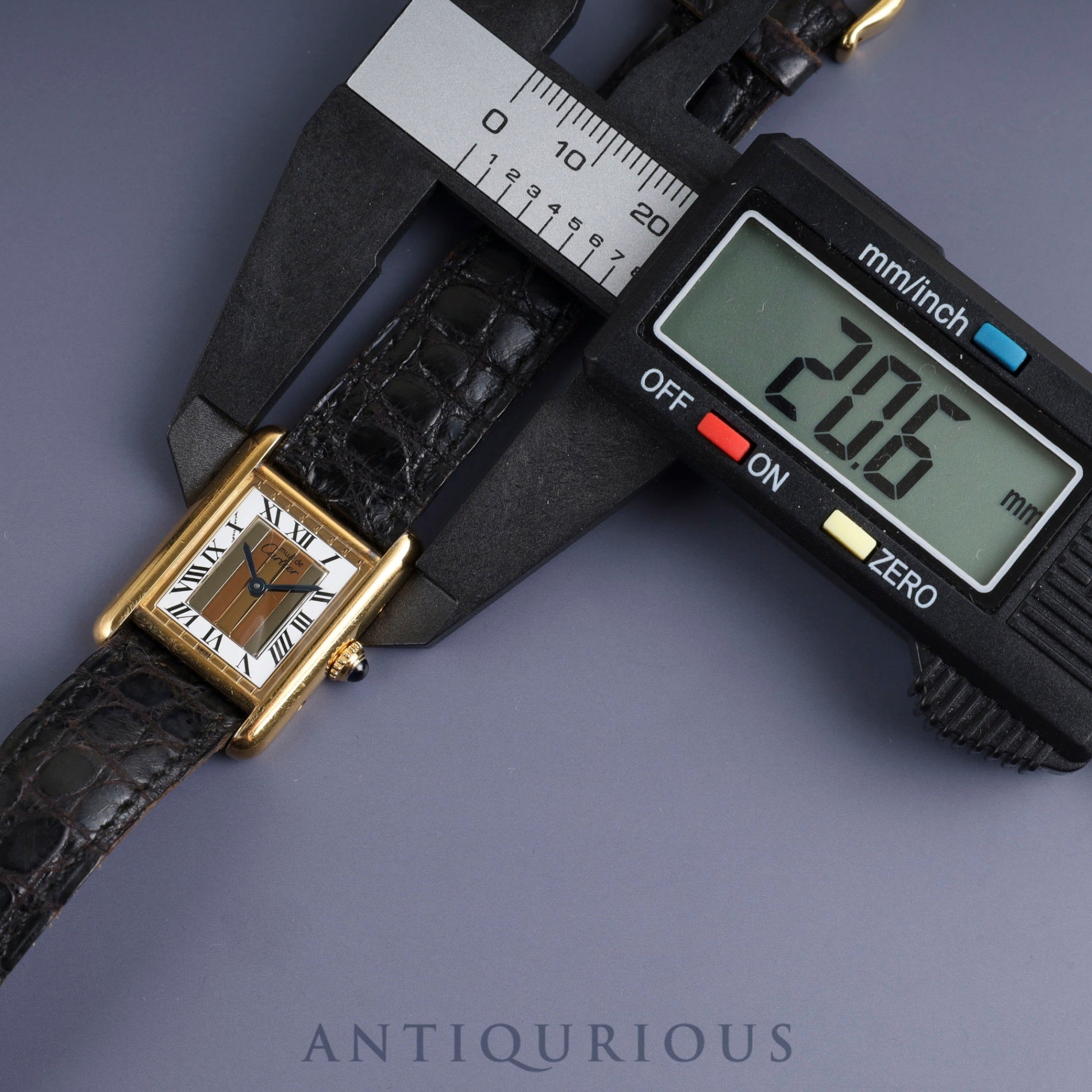 Cartier Must Tank SM 5057001 Quartz Cal.057 SV925 Genuine leather strap Genuine buckle (GP) Front Trinity dial Warranty card (no date) Overhauled