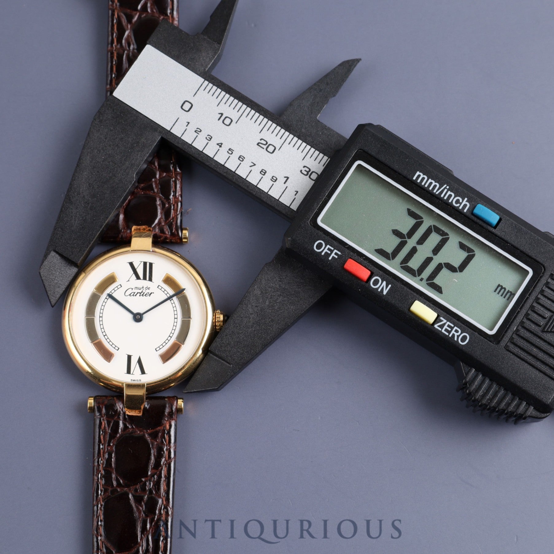 カルティエ マスト ヴァンドーム VLC LM W1006454 / 590003 クォーツ Cal.90 SV925 革 純正尾錠(GP)トリニティ文字盤 オーバーホール済み