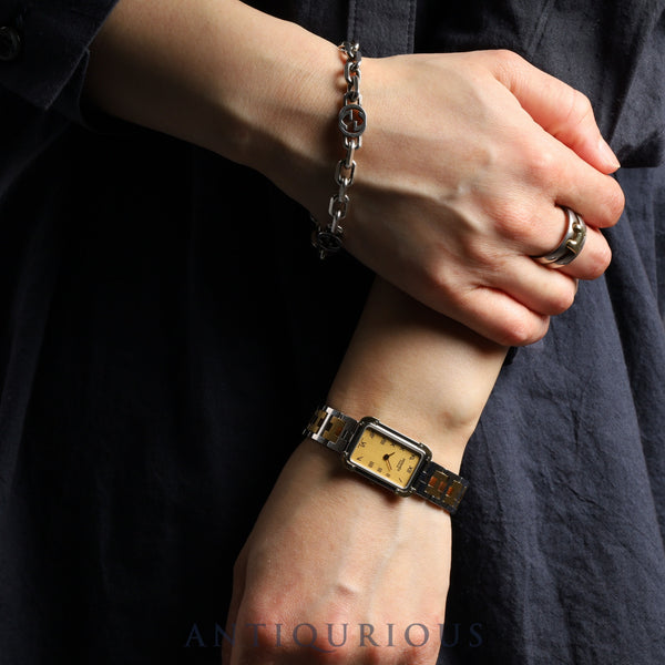 Hermes Cloajour CR1.240 Quartz Cal.976.001 SS / GP SS / GP Champagne Dial Overhauled