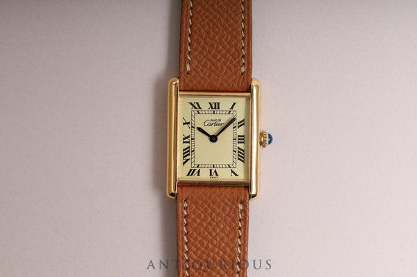 Cartier Must Tank LM Manual Winding Ivory Roman Dial